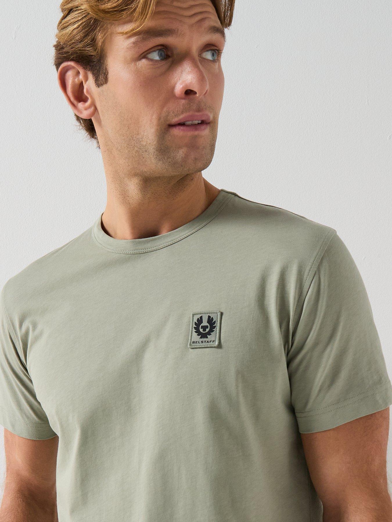 Image 4 of 4 of Belstaff Left Chest Patch Logo Regular Fit T-Shirt - Light Green