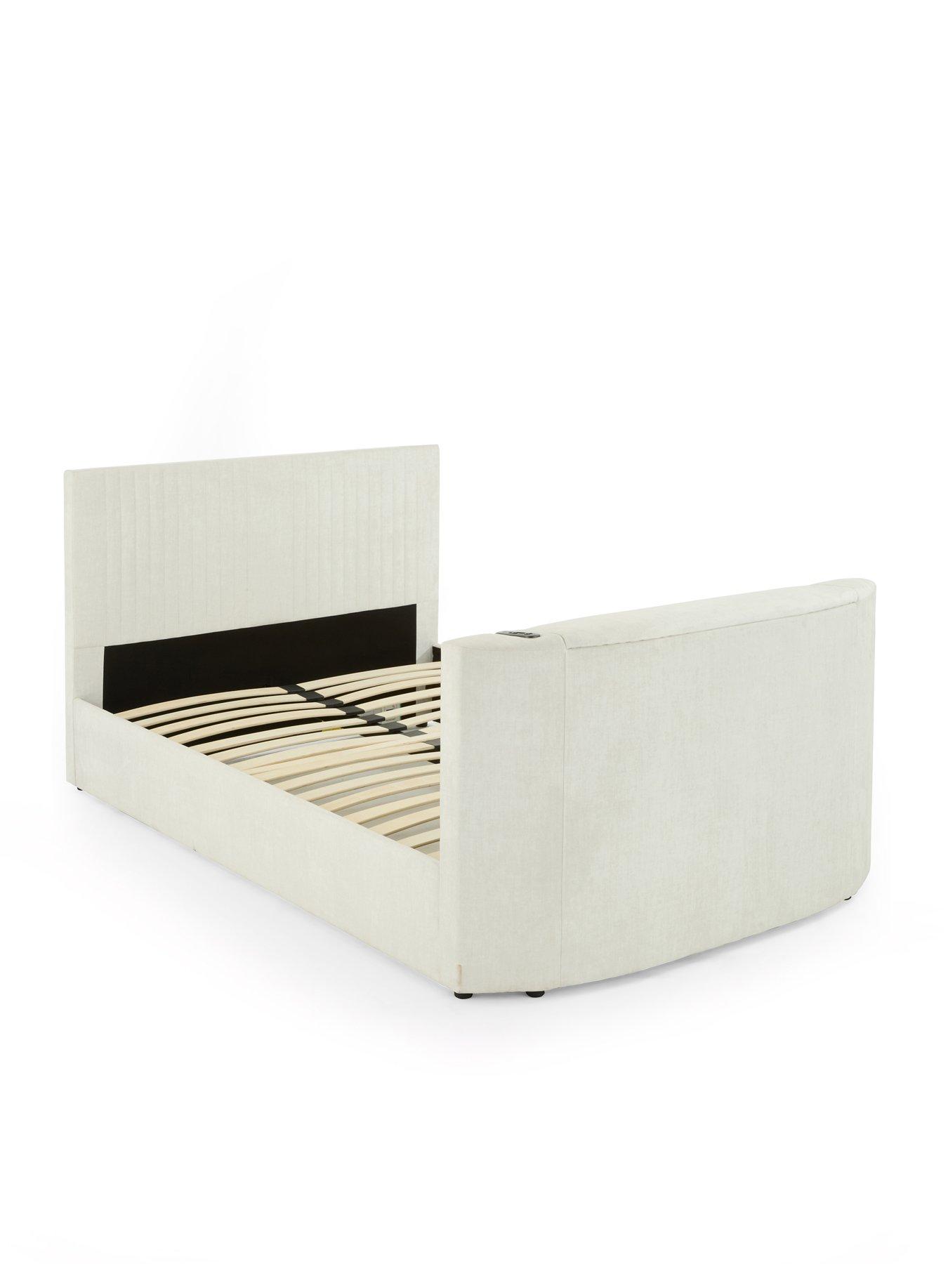 Image 3 of 7 of The Very Collection Prent TV Bed with Voice Control and Mattress Options (Buy &amp; SAVE!) - Ivory