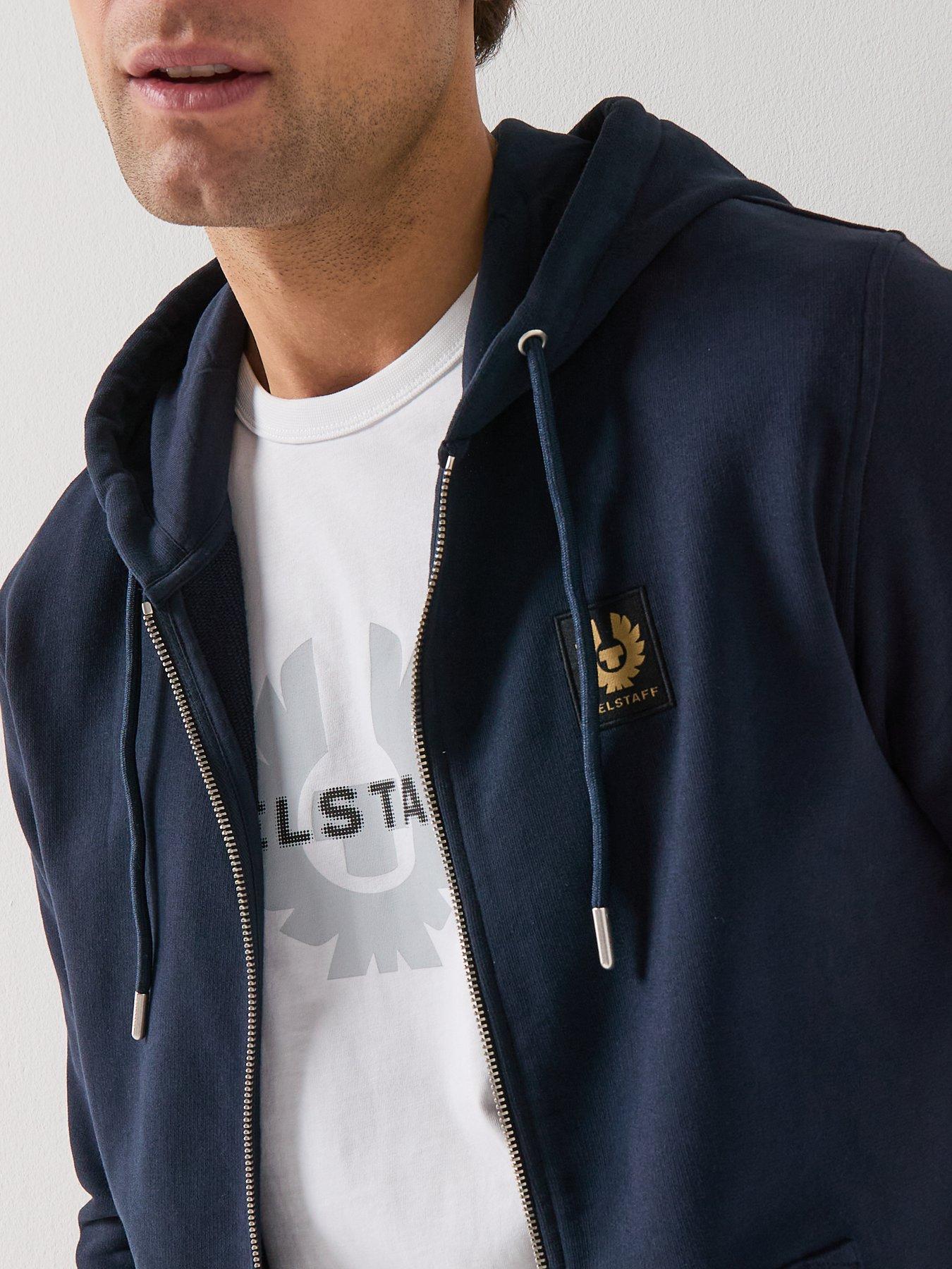 Image 6 of 6 of Belstaff Logo Patch Full Zip Hoodie - Navy