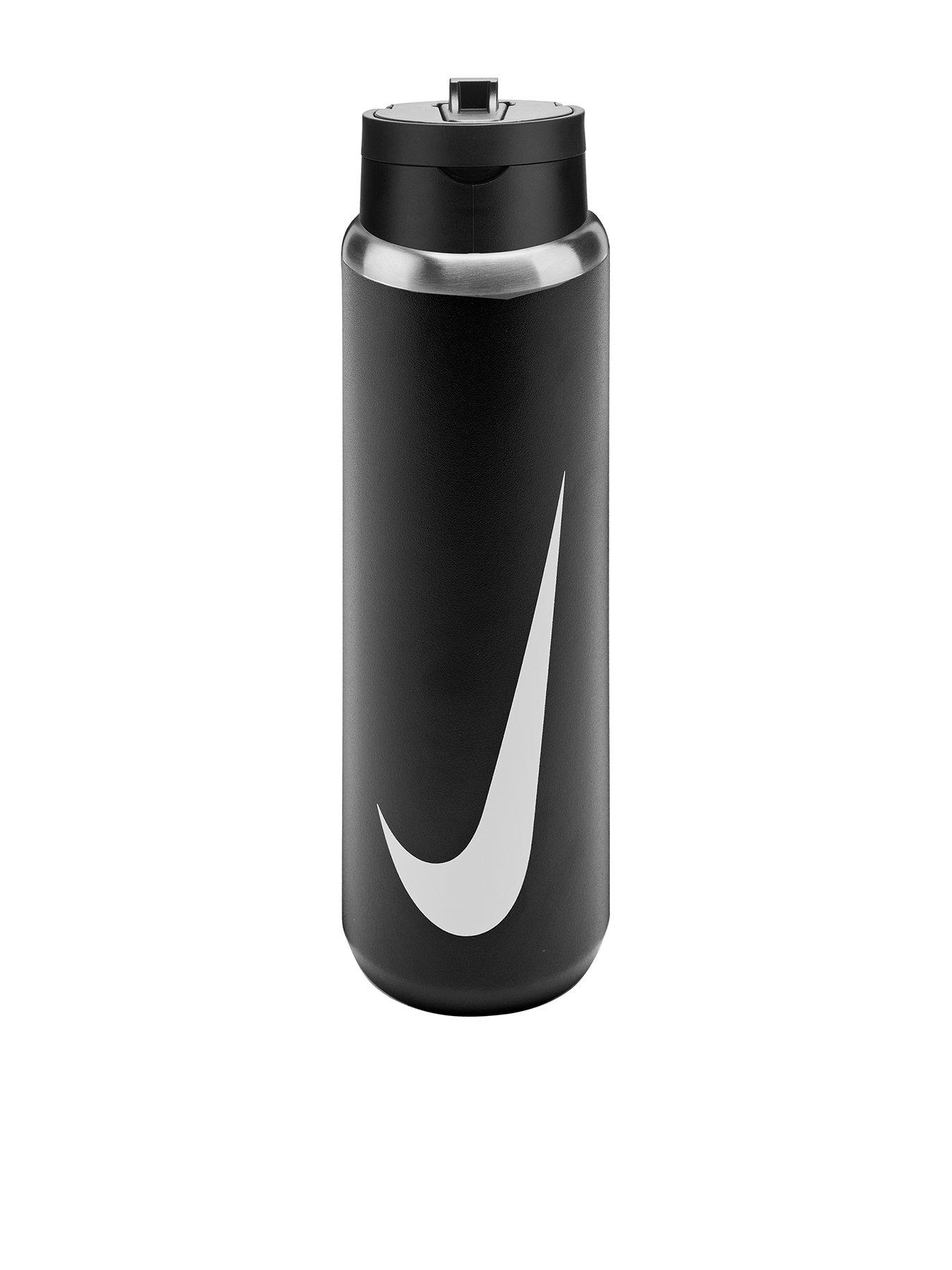 Nike Unisex Training Recharge Straw Metal Bottle 24 Oz - Black