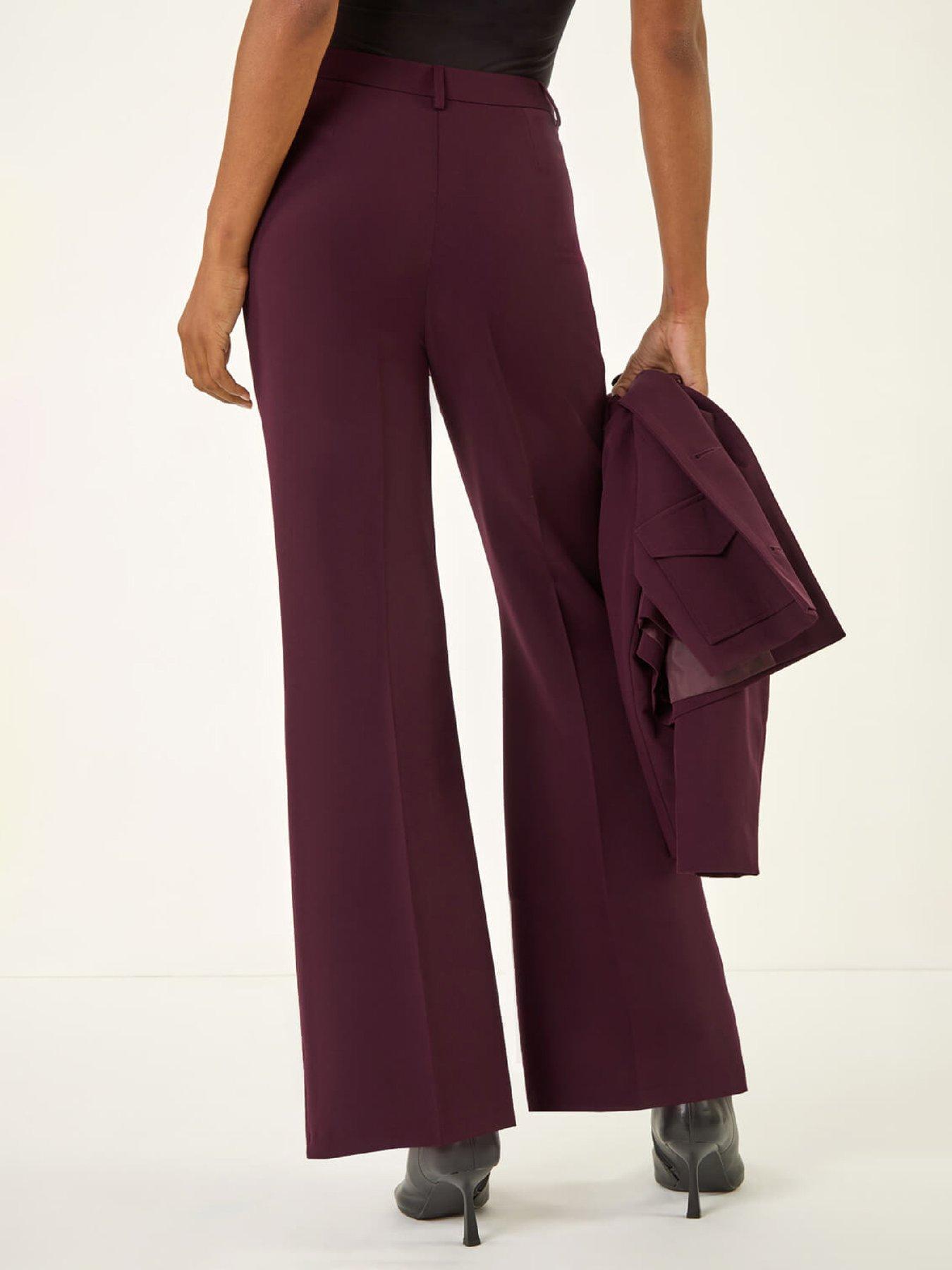  image of roman-jet-pocket-bootleg-trousers-wine