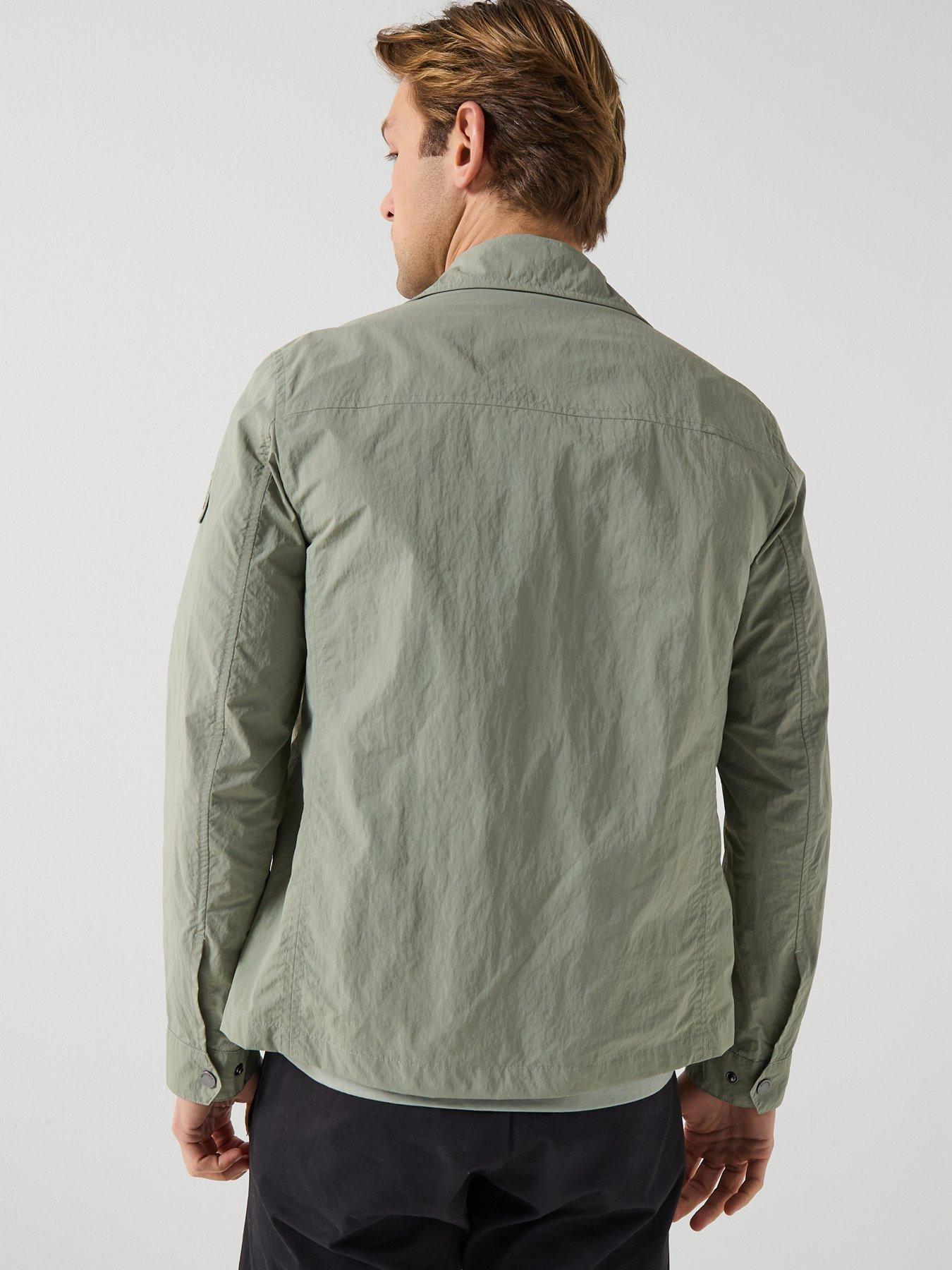 Image 2 of 5 of Belstaff Grid Nylon Overshirt - Light Green
