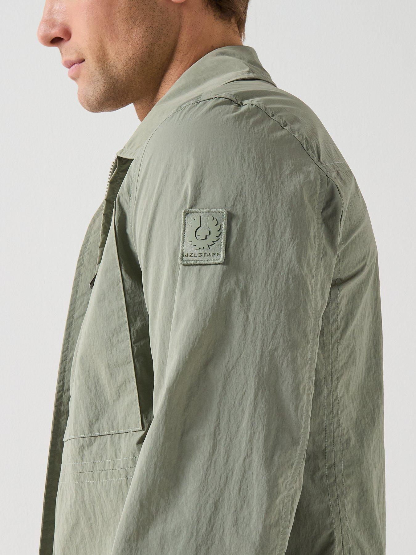 Image 4 of 5 of Belstaff Grid Nylon Overshirt - Light Green