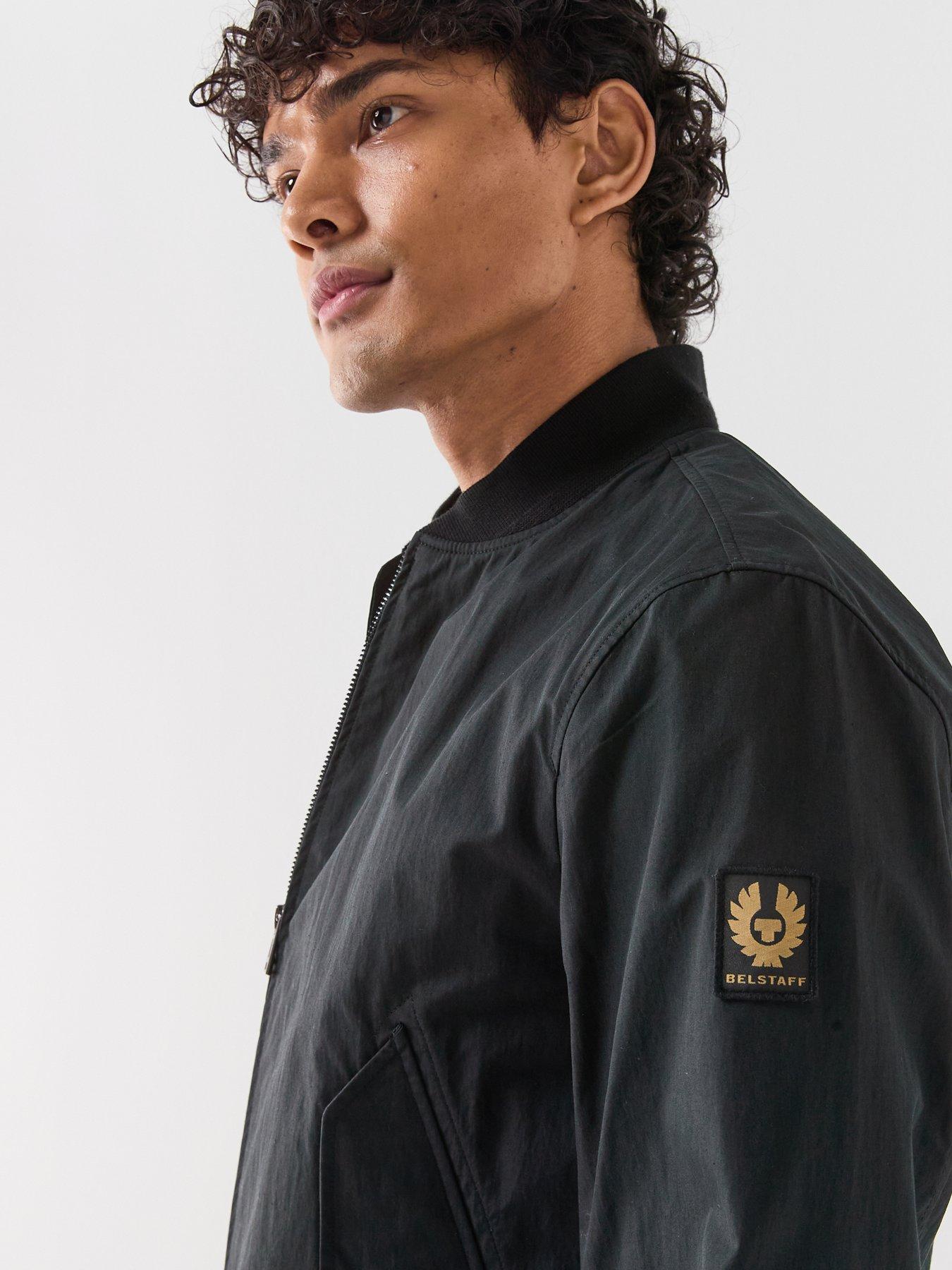  image of belstaff-carrier-nylon-bomber-jacket-black