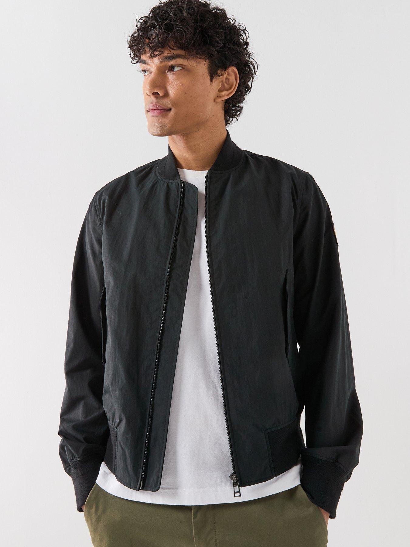  image of belstaff-carrier-nylon-bomber-jacket-black