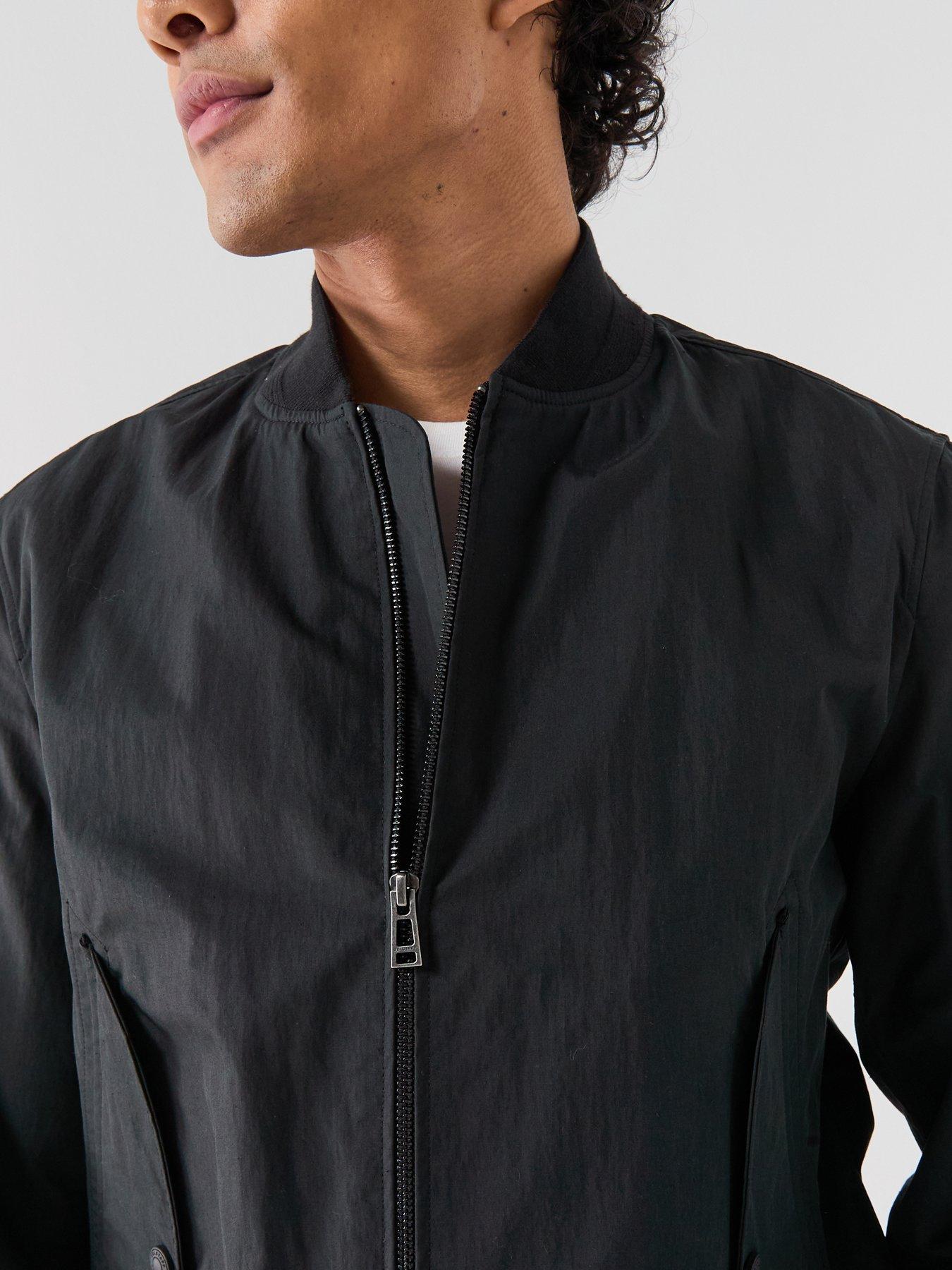 image of belstaff-carrier-nylon-bomber-jacket-black