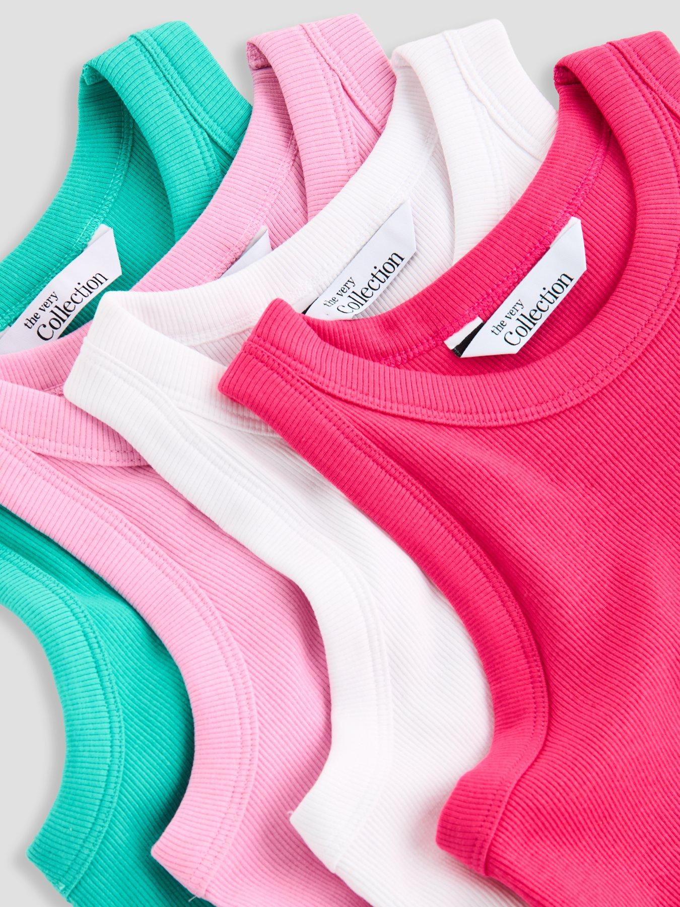 Image 5 of 5 of The Very Collection Girls 4 Pack Vests - Multi