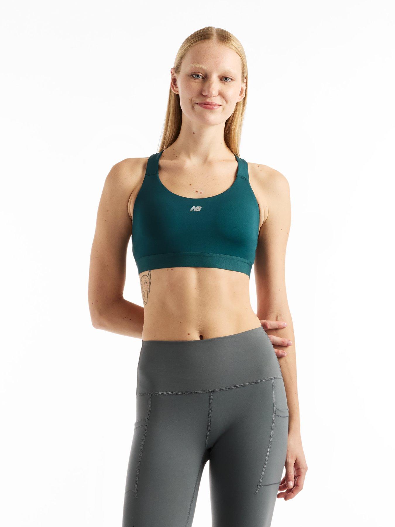 New Balance Womens Training Essential Bra - Green
