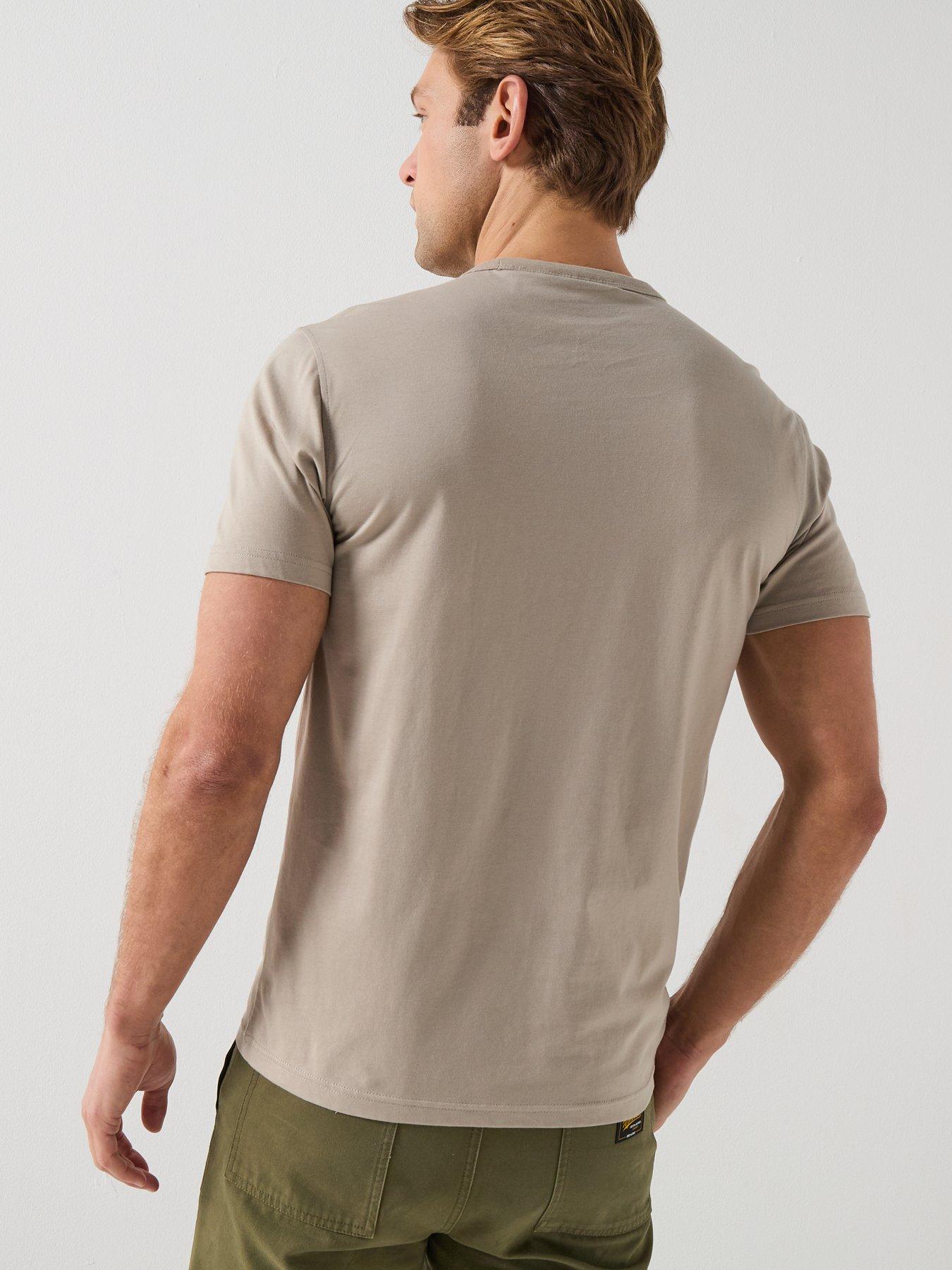  image of belstaff-linear-logo-t-shirt-dark-beige