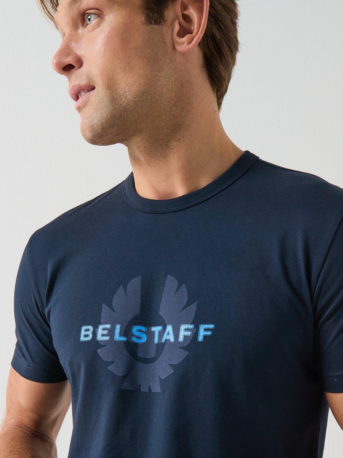 Image 4 of 4 of Belstaff Surface Large Logo T-Shirt - Navy