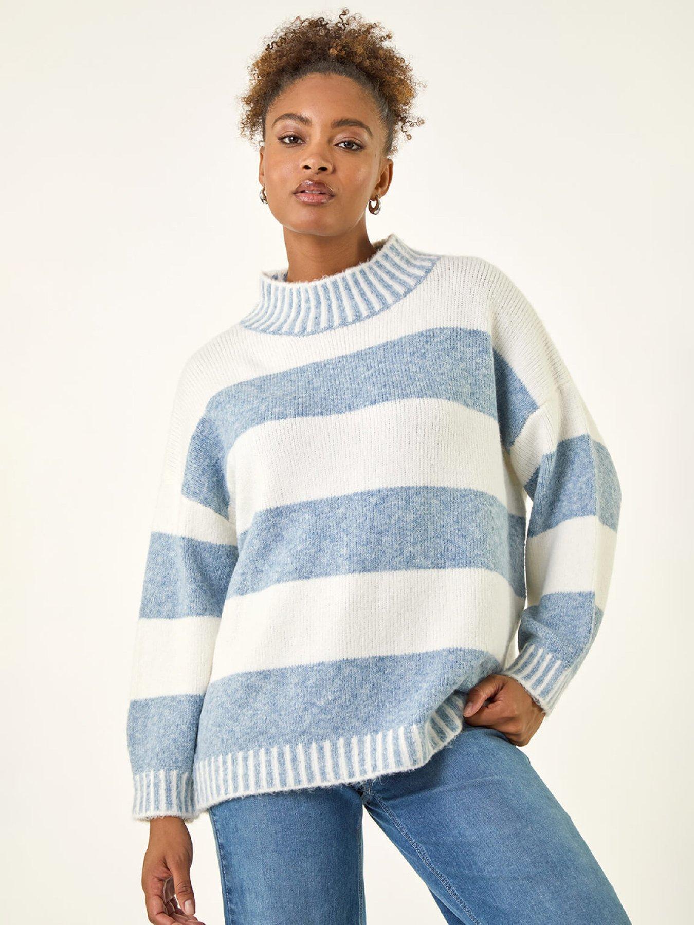 Roman Stripe Knitted Jumper - Ivory