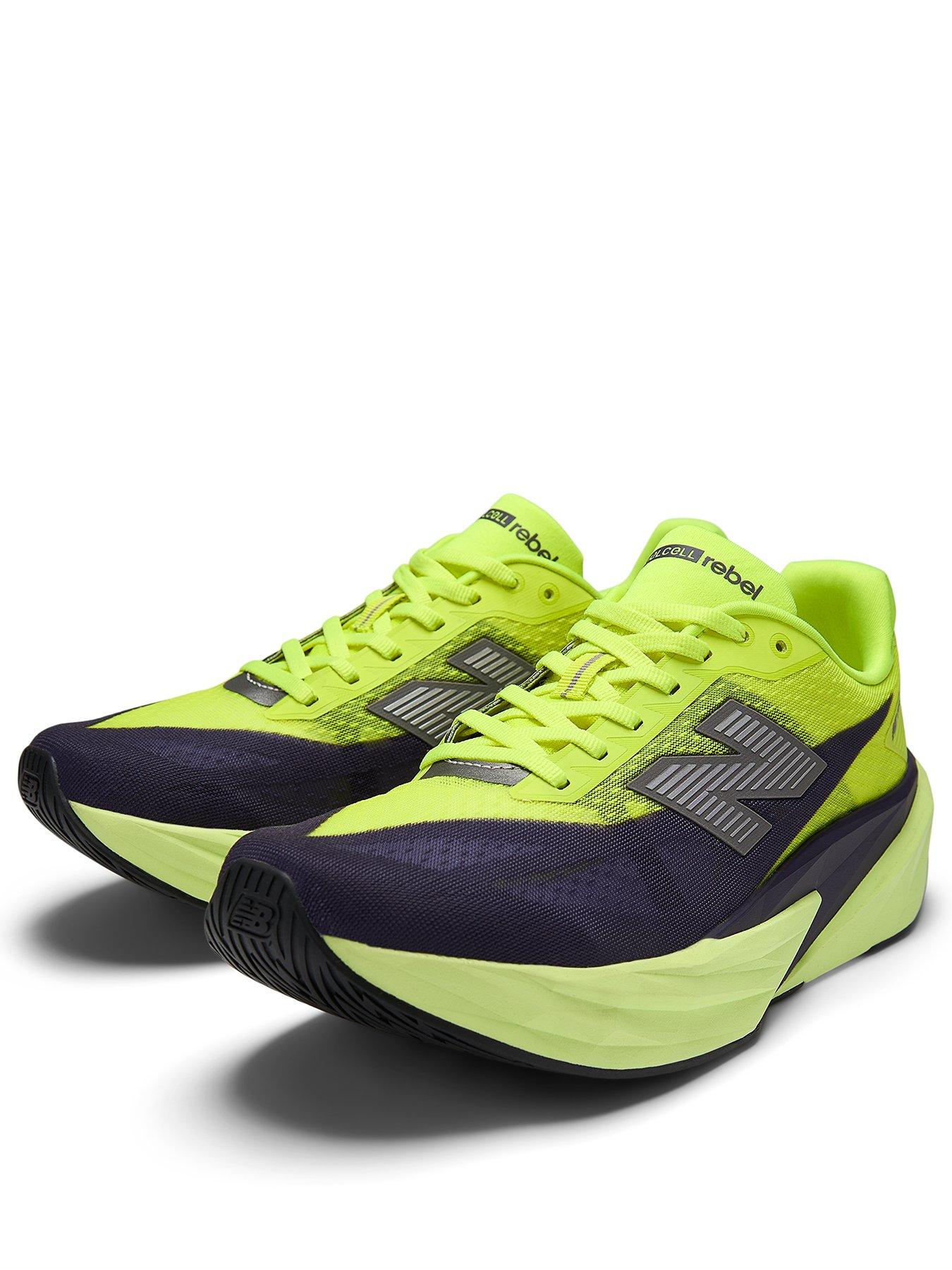  image of new-balance-mens-running-fuelcell-rebel-v5-trainers-yellow