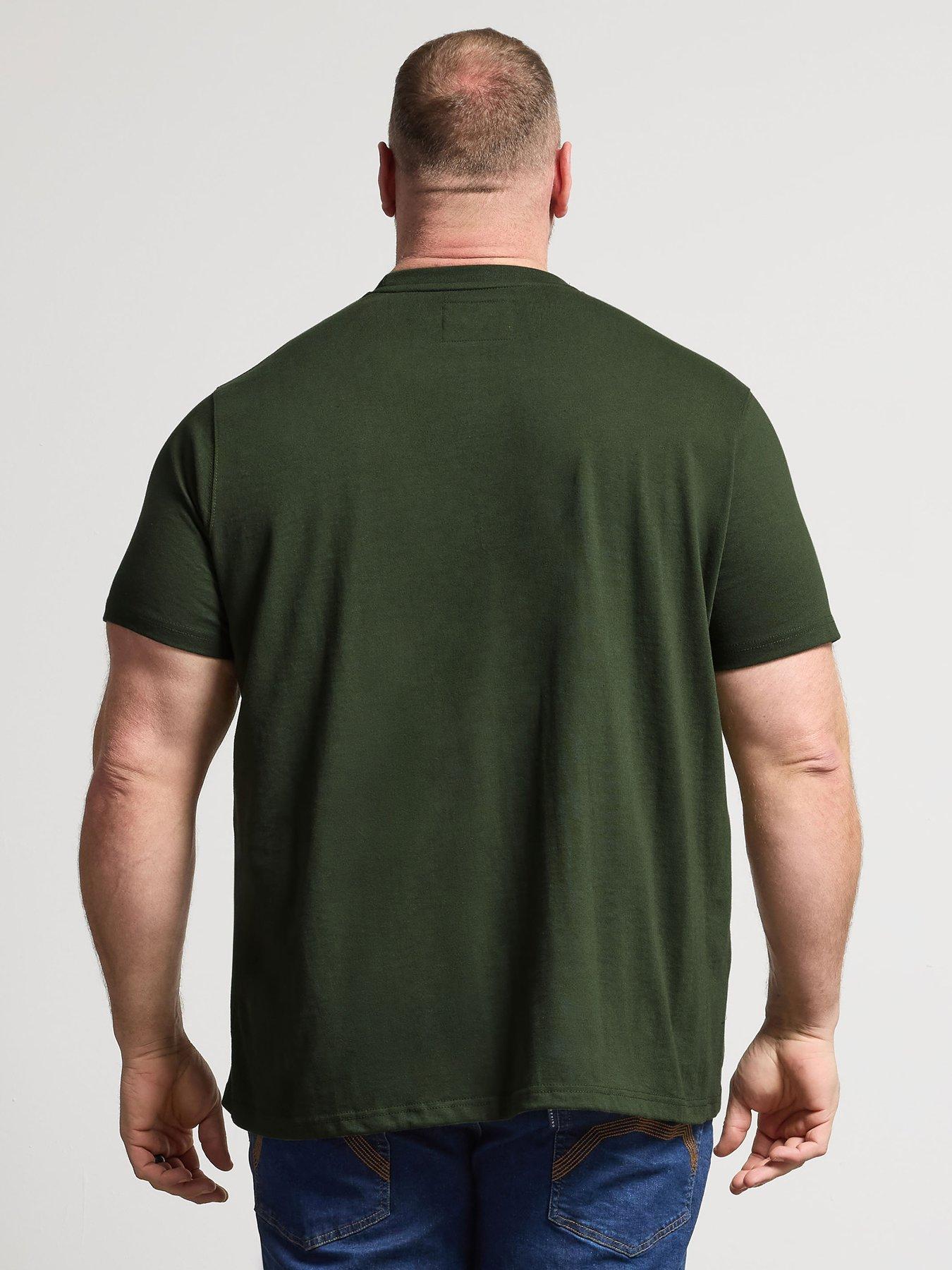  image of badrhino-embroidered-script-t-shirt-green