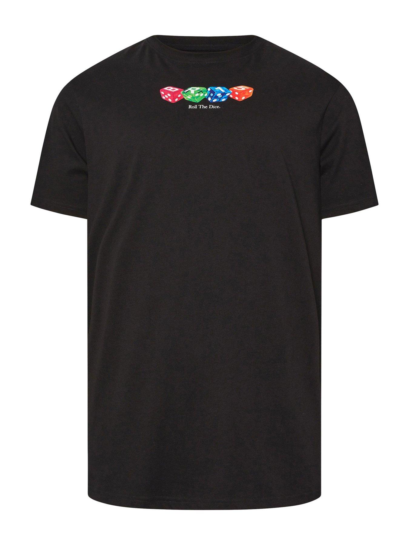  image of badrhino-dice-t-shirt-black