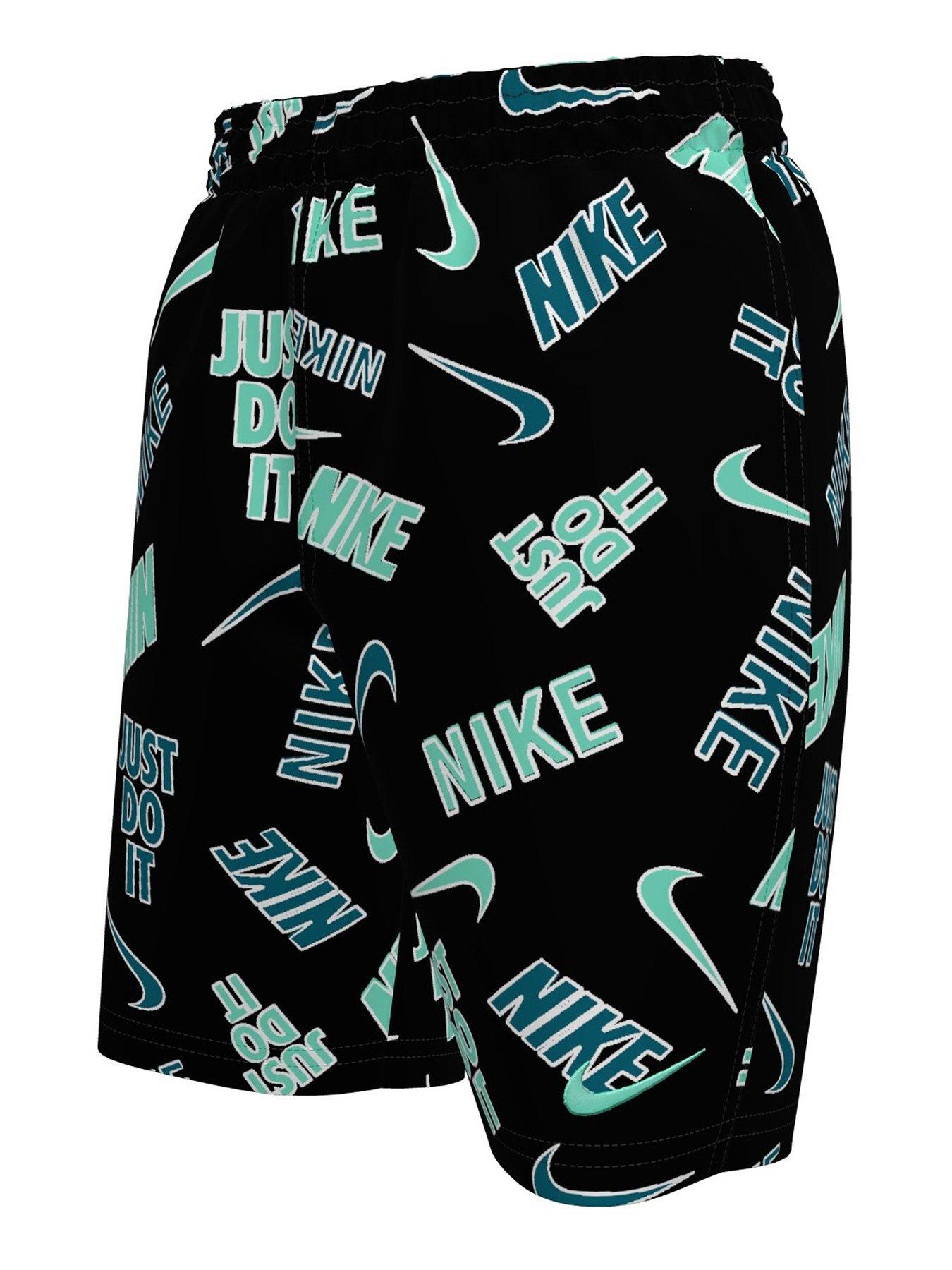 Nike Boys 4-Inch Volley Swim Shorts - Black