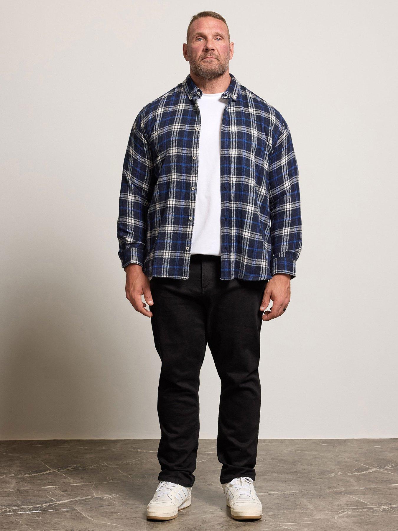 Image 3 of 6 of BadRhino Long Sleeve Check Shirt - Blue