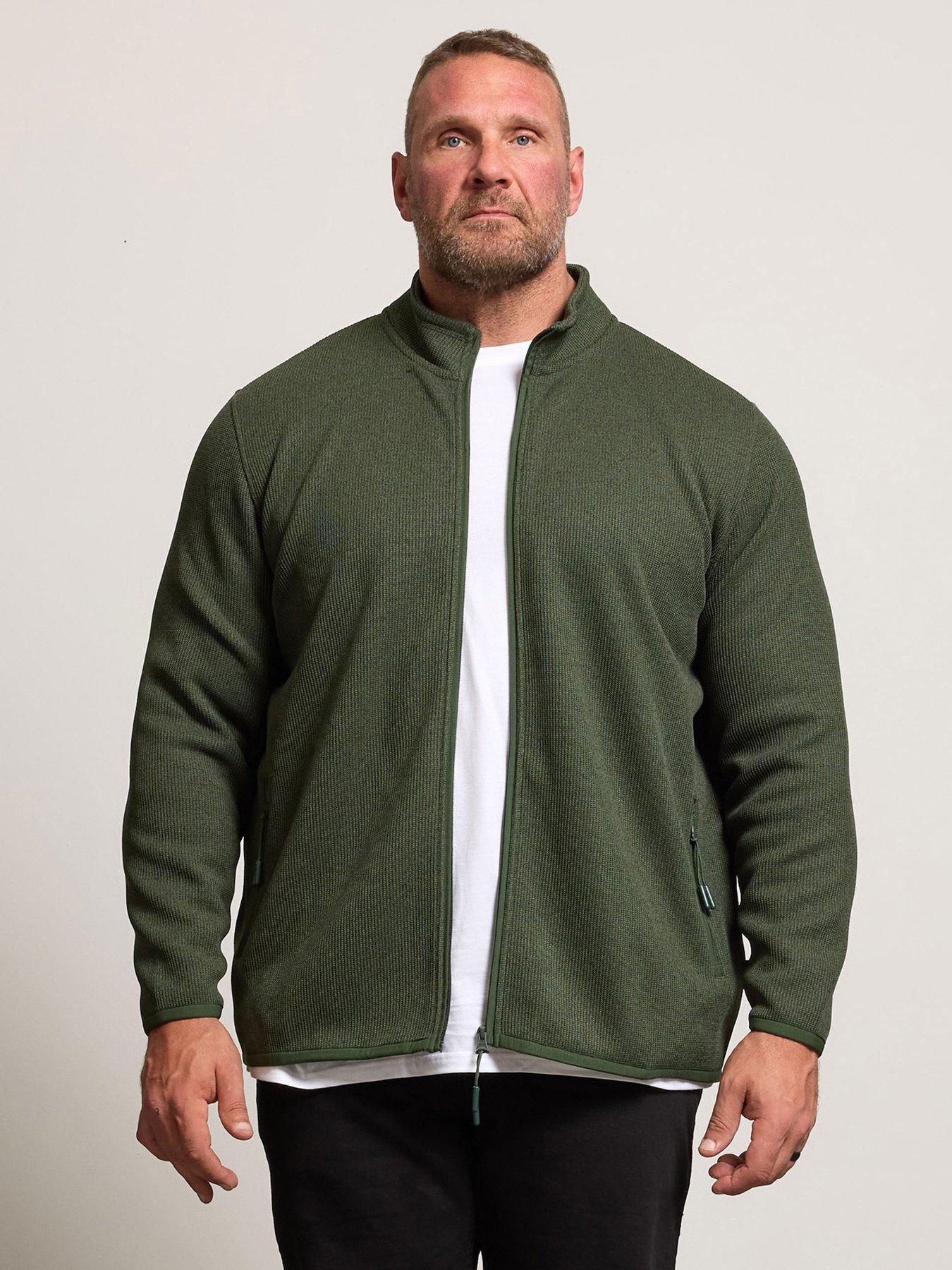 Image 1 of 7 of BadRhino Textured Zip Thru Sweatshirt - Green