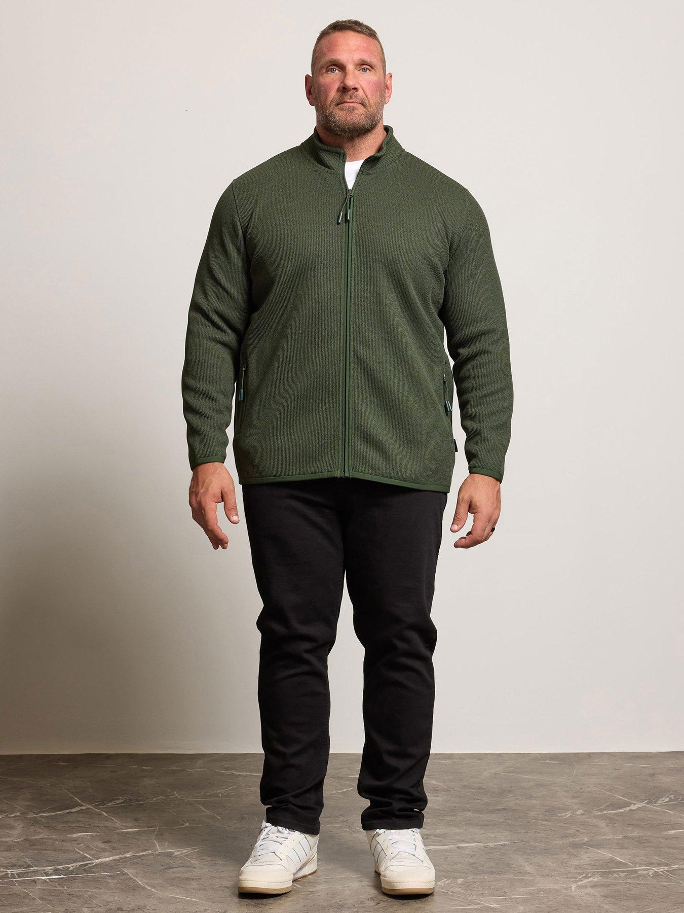 Image 3 of 7 of BadRhino Textured Zip Thru Sweatshirt - Green