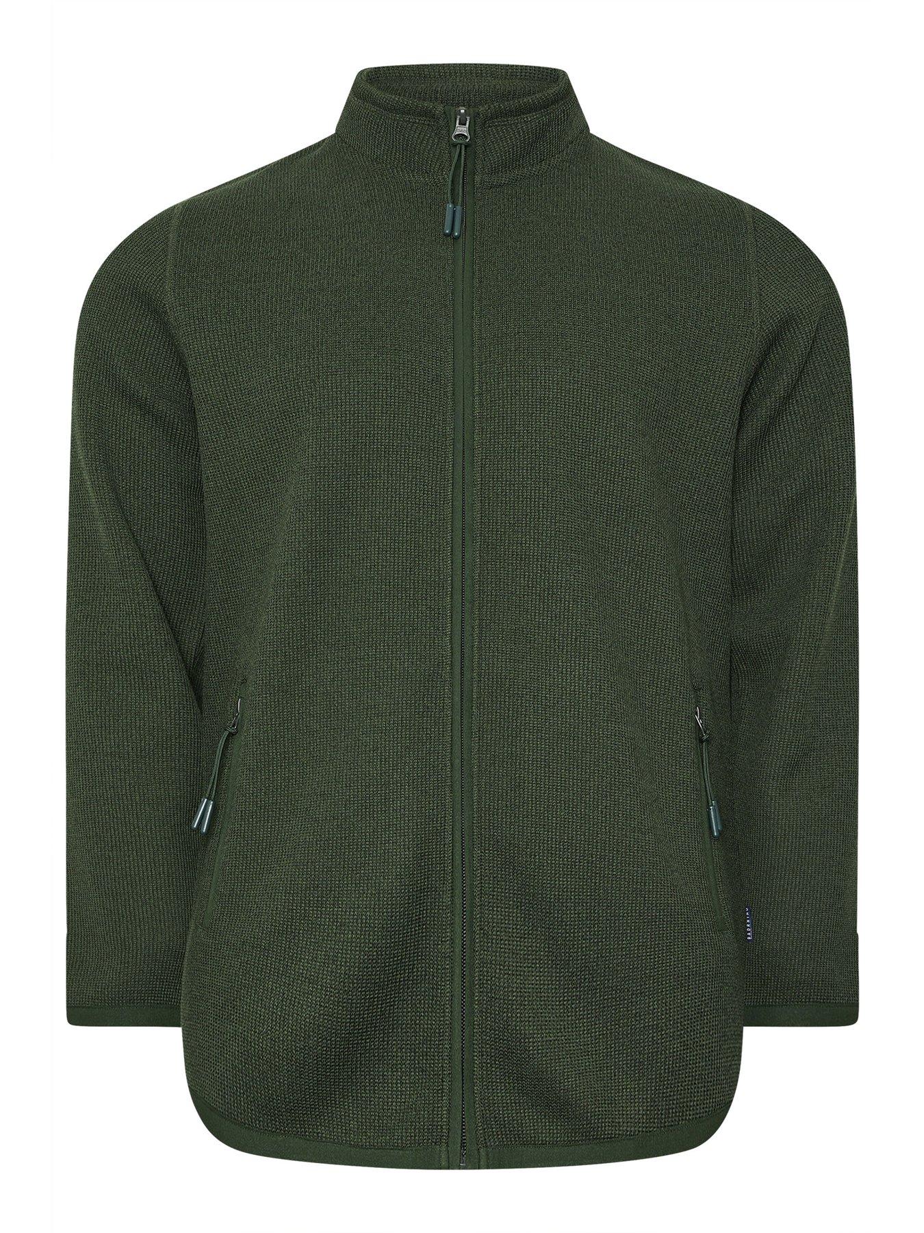 Image 6 of 7 of BadRhino Textured Zip Thru Sweatshirt - Green