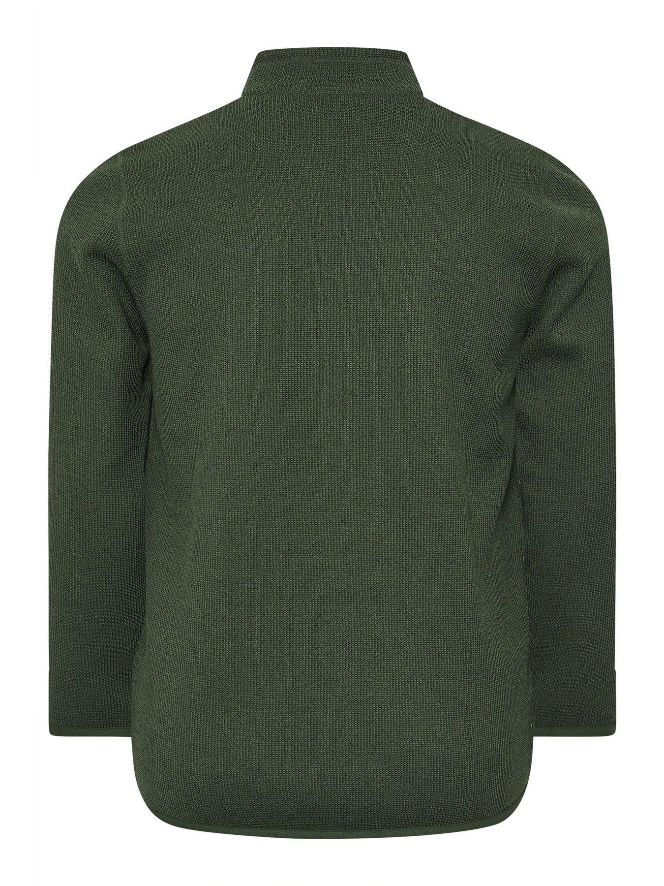 Image 7 of 7 of BadRhino Textured Zip Thru Sweatshirt - Green