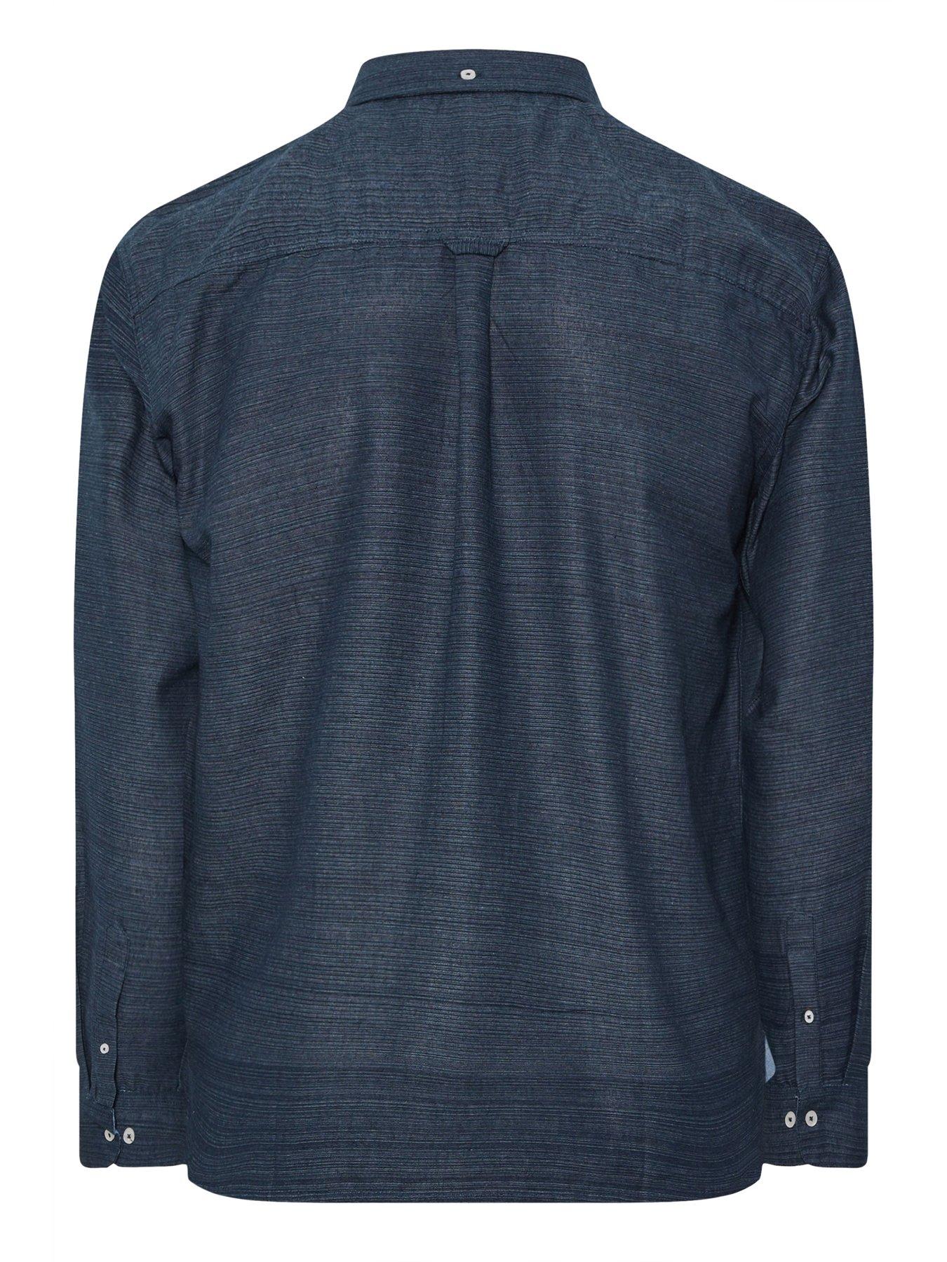  image of badrhino-long-sleeve-slub-shirt-blue