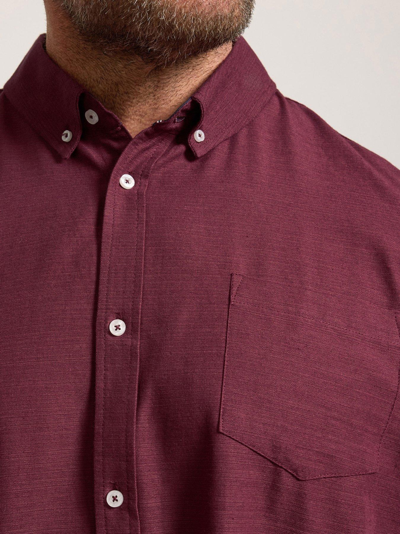  image of badrhino-long-sleeve-slub-shirt-red