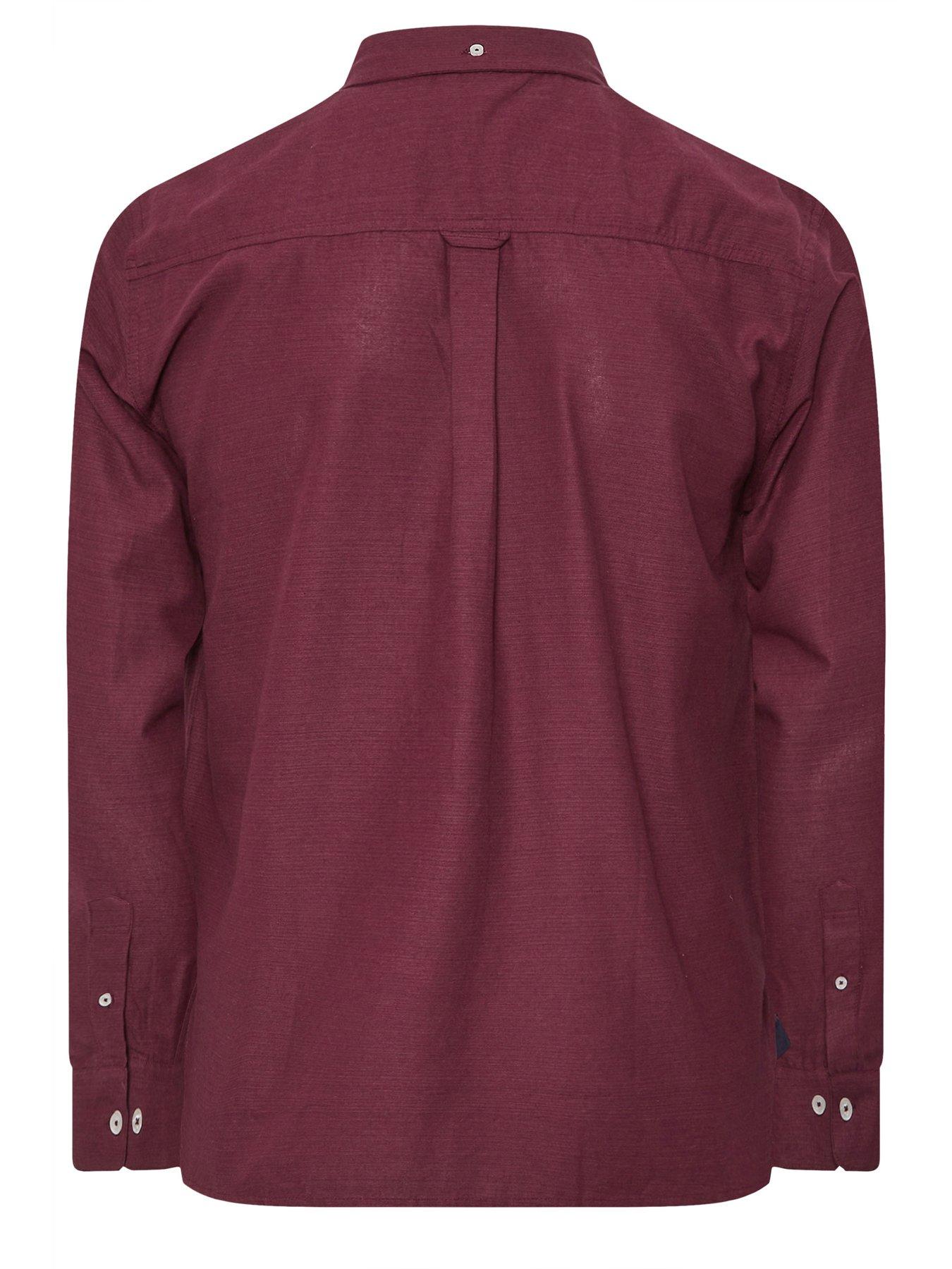  image of badrhino-long-sleeve-slub-shirt-red