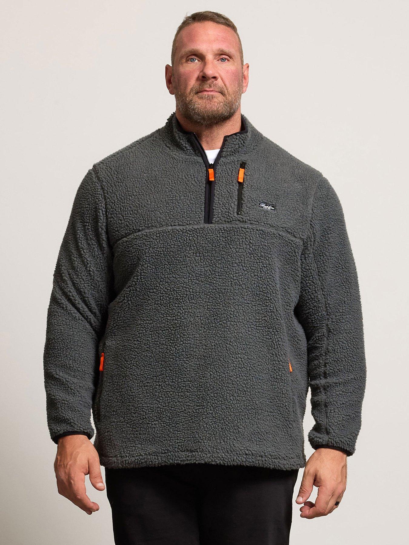 BadRhino Sherpa Quarter Zip Sweatshirt - Grey