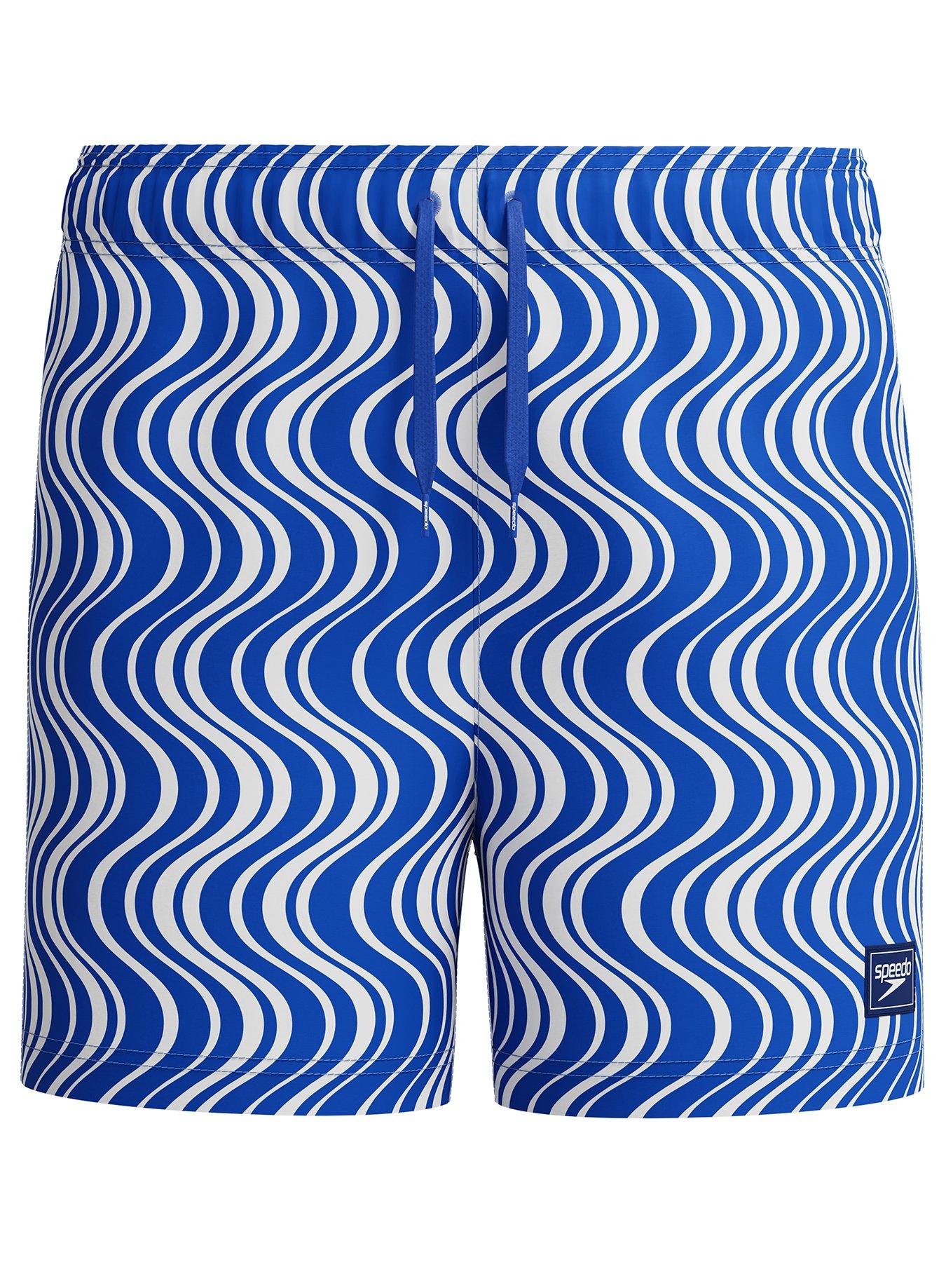 Speedo Boys Print Volley 13 Inch Swimshort - Blue