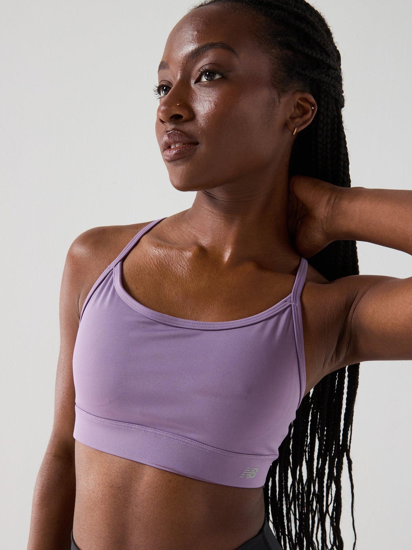 New Balance Womens Yoga Essential Bra - Purple