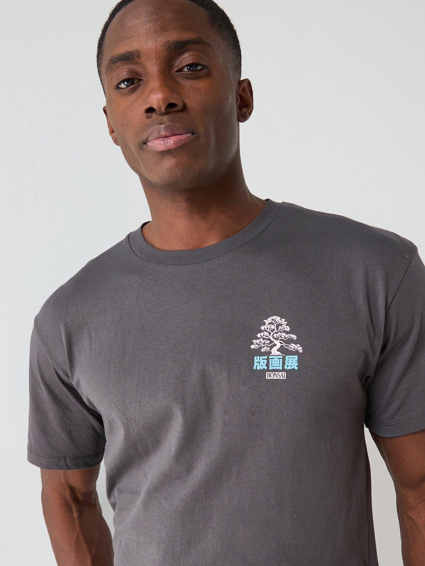  image of jack-jones-tree-short-sleeve-crew-neck-t-shirt-grey