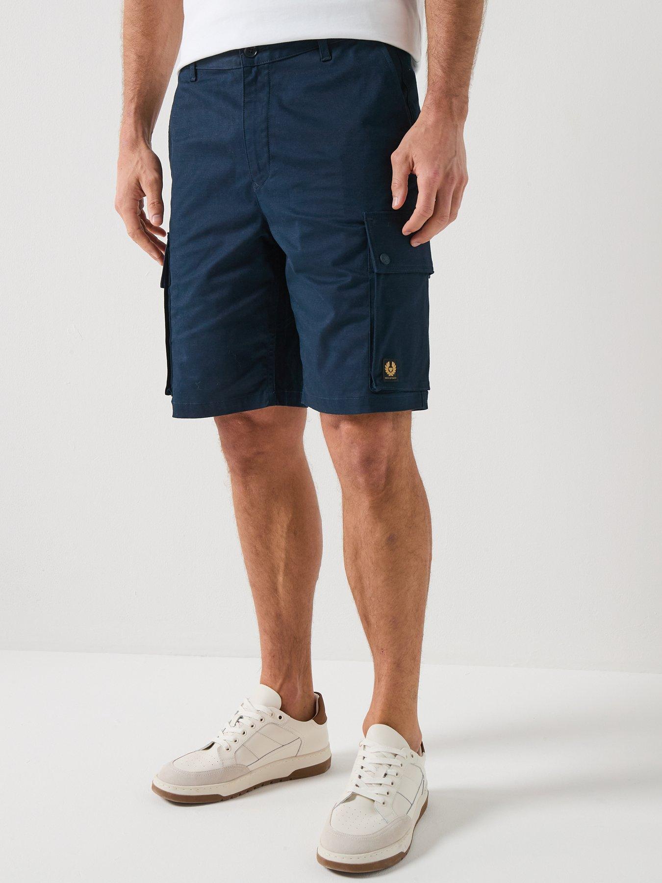 Image 1 of 6 of Belstaff Route Cargo Shorts - Navy