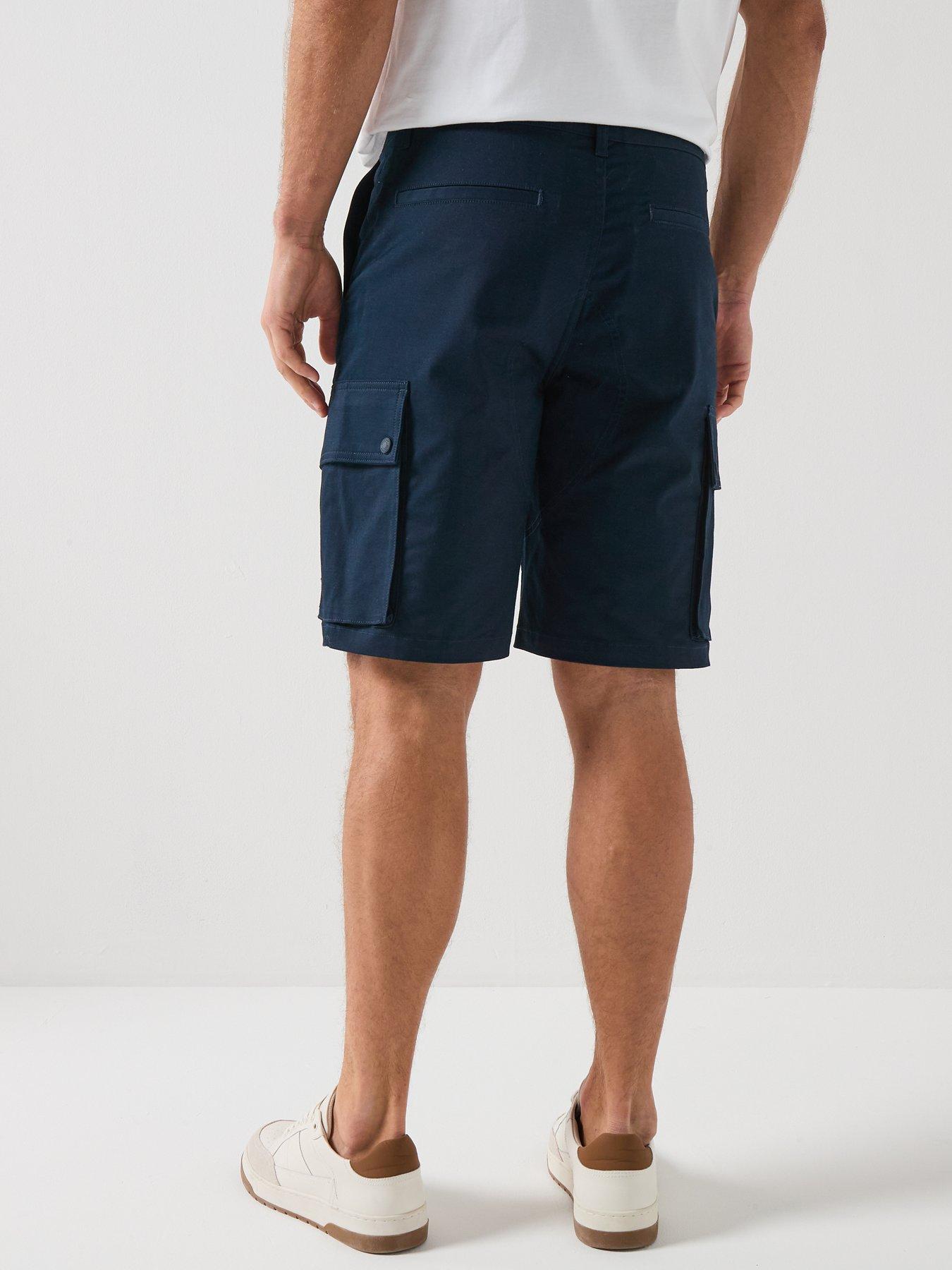 Image 2 of 6 of Belstaff Route Cargo Shorts - Navy
