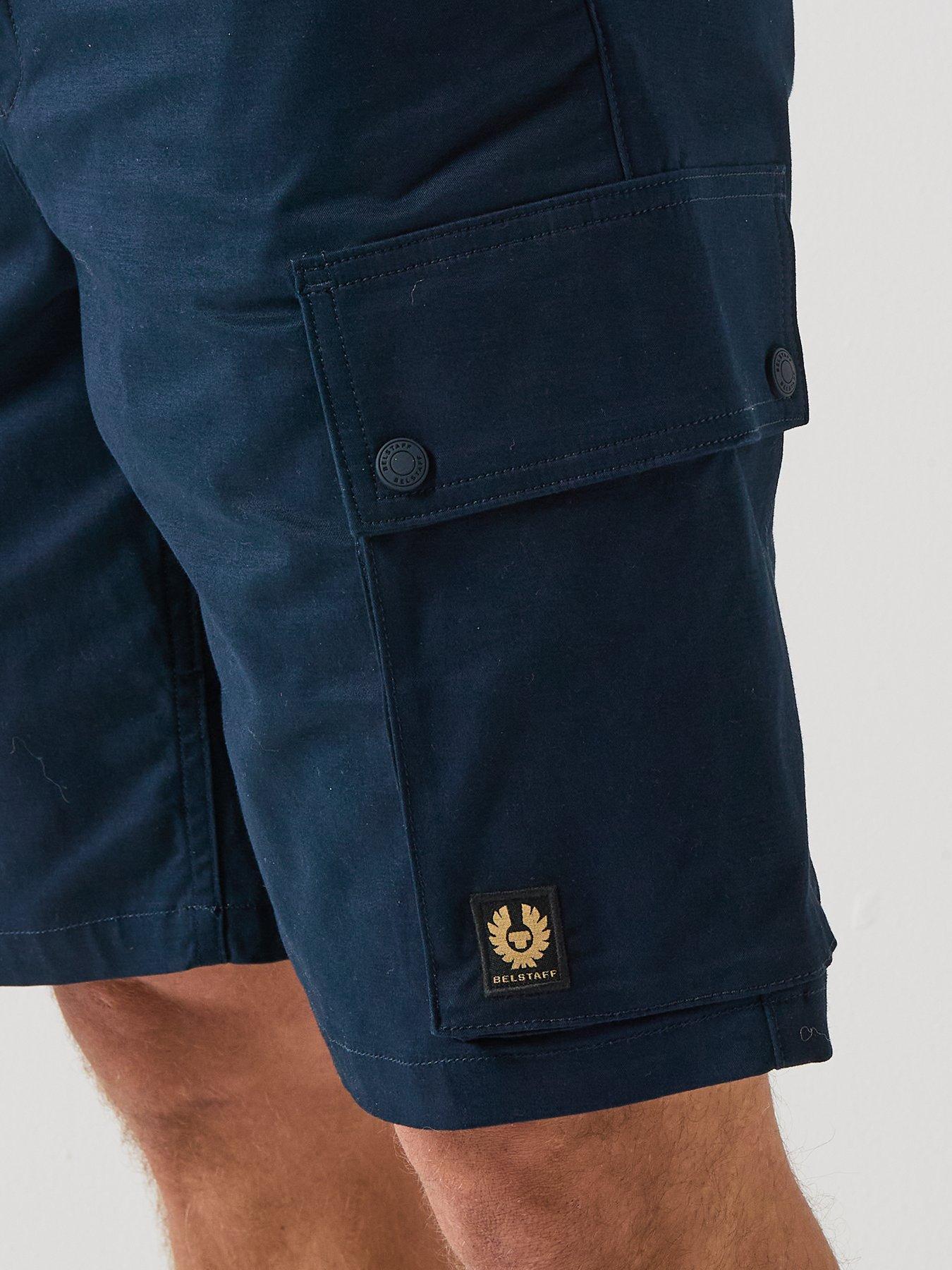 Image 4 of 6 of Belstaff Route Cargo Shorts - Navy