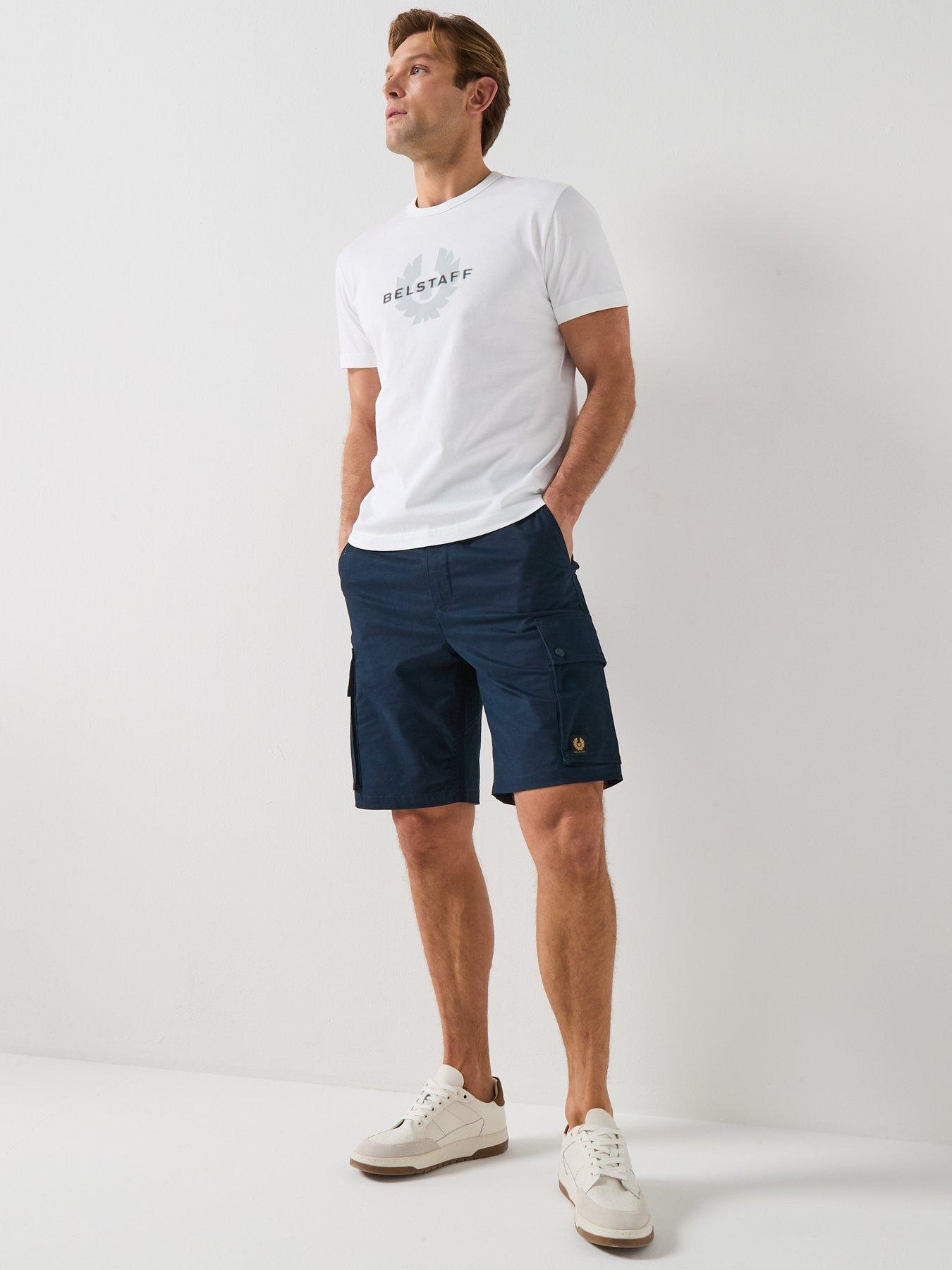Image 5 of 6 of Belstaff Route Cargo Shorts - Navy