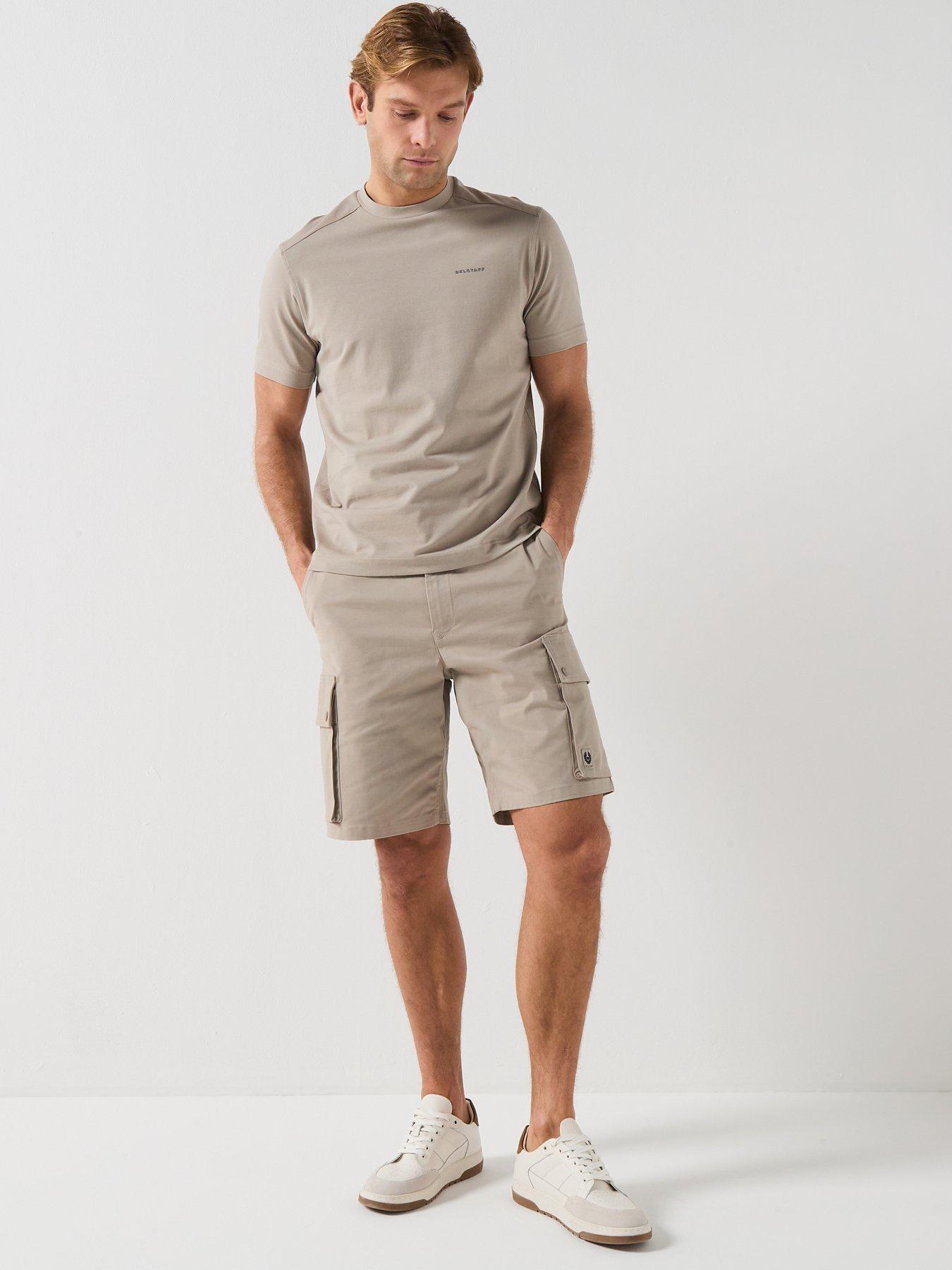 Image 3 of 6 of Belstaff Route Cargo Shorts - Dark Beige