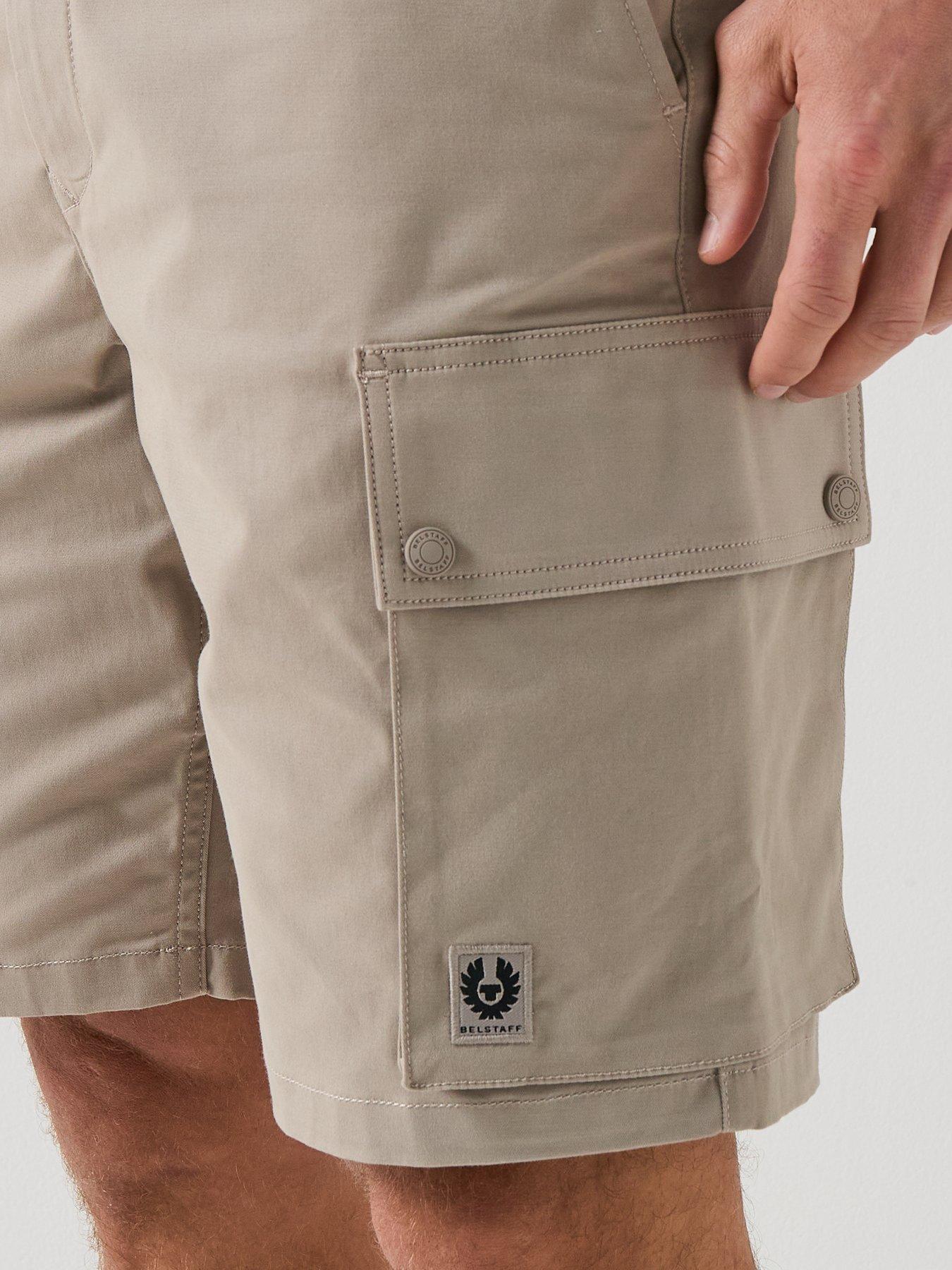 Image 4 of 6 of Belstaff Route Cargo Shorts - Dark Beige