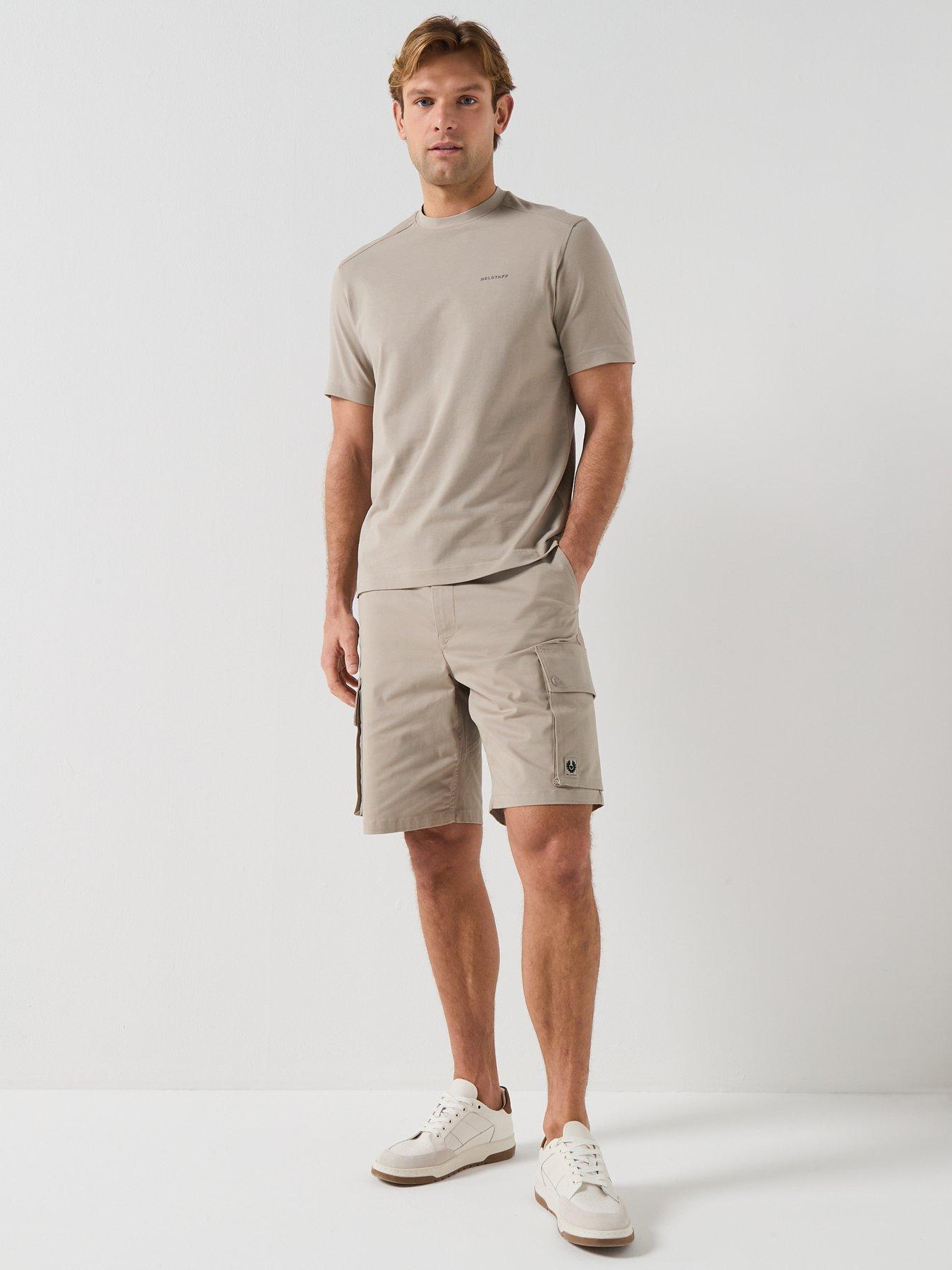 Image 5 of 6 of Belstaff Route Cargo Shorts - Dark Beige