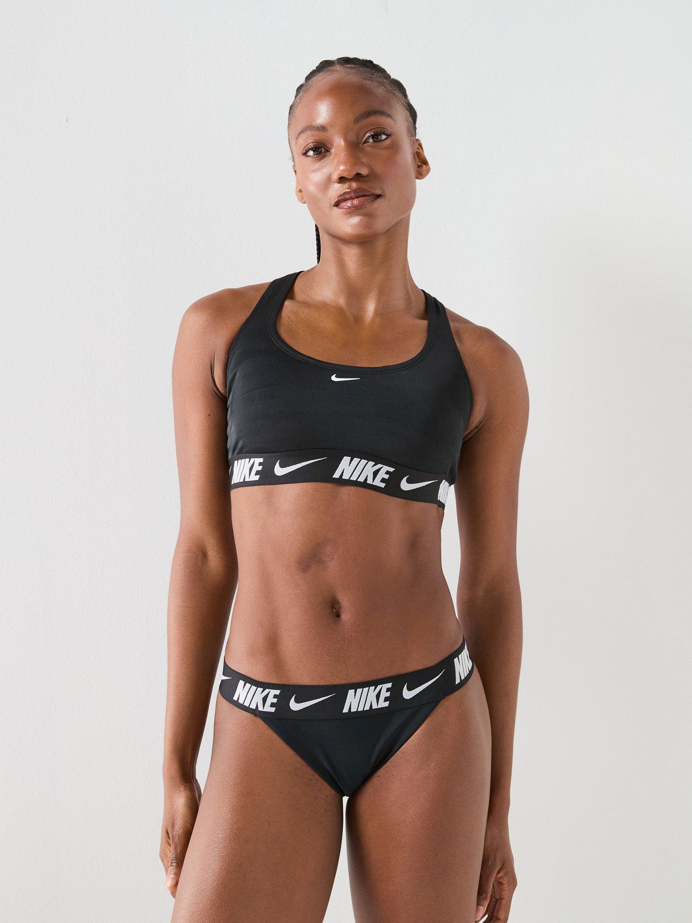 Image 1 of 7 of Nike Womens Racerback Bikini Top - Black