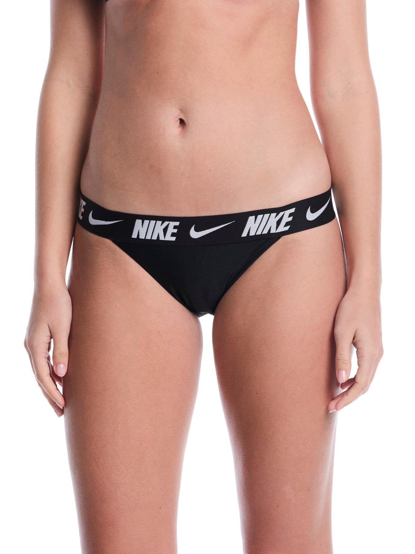  image of nike-womens-banded-bikini-bottom-black