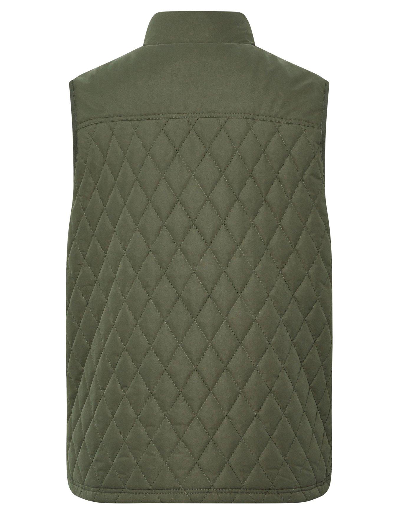 Image 7 of 7 of BadRhino Diamond Quilted Gilet - Green