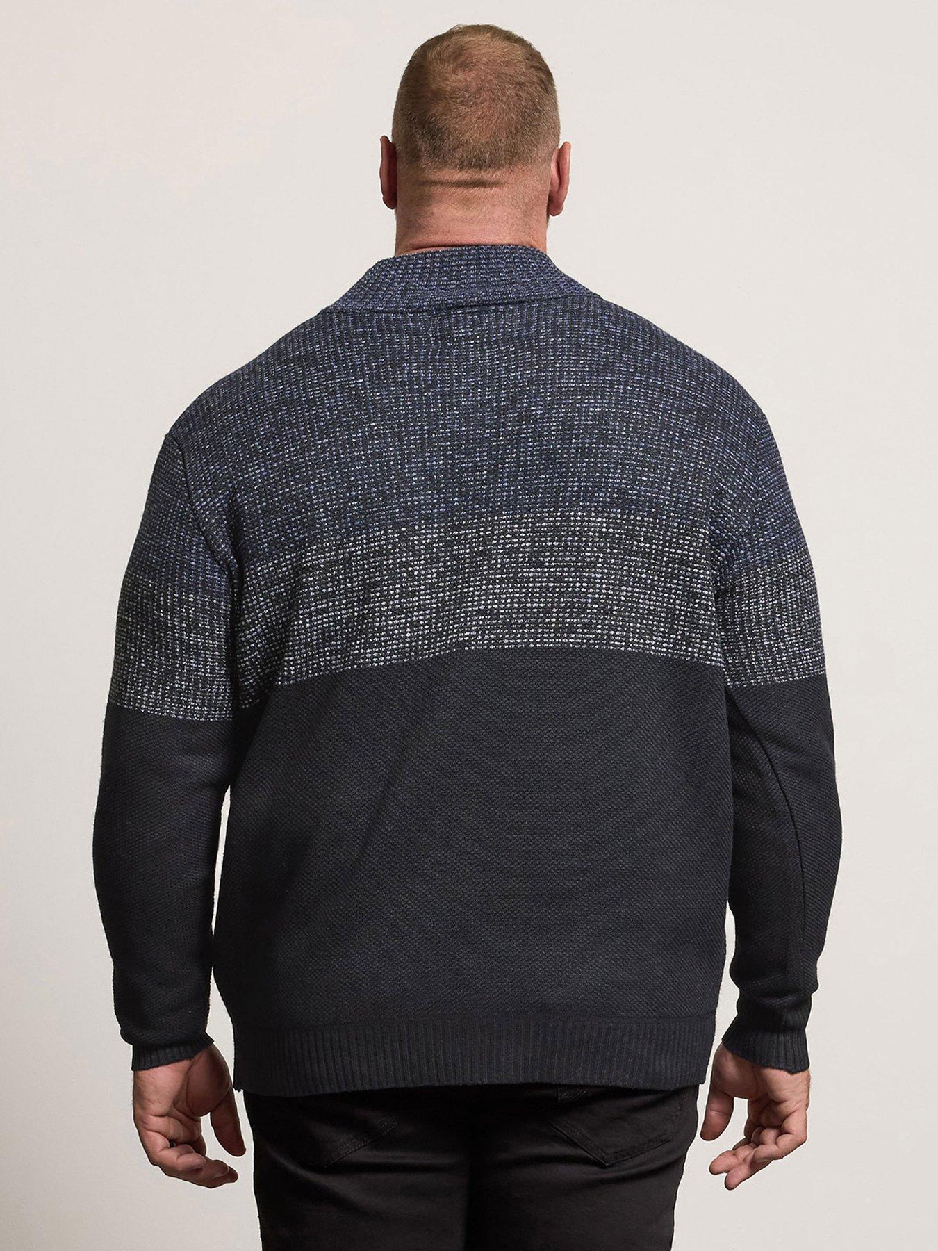 Image 2 of 6 of BadRhino Colour Block Fleece Quarter Zip Sweat - Blue