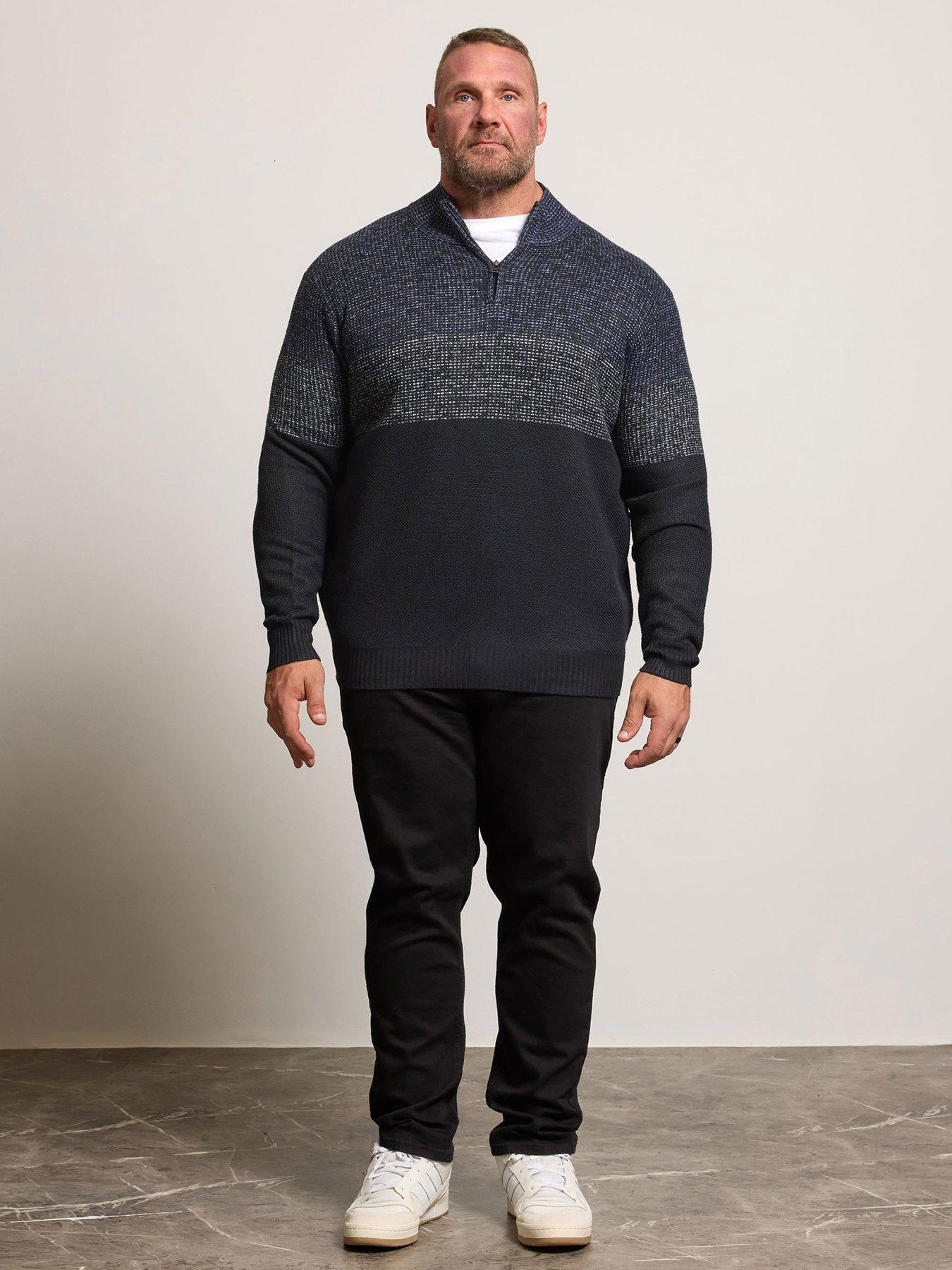 Image 3 of 6 of BadRhino Colour Block Fleece Quarter Zip Sweat - Blue