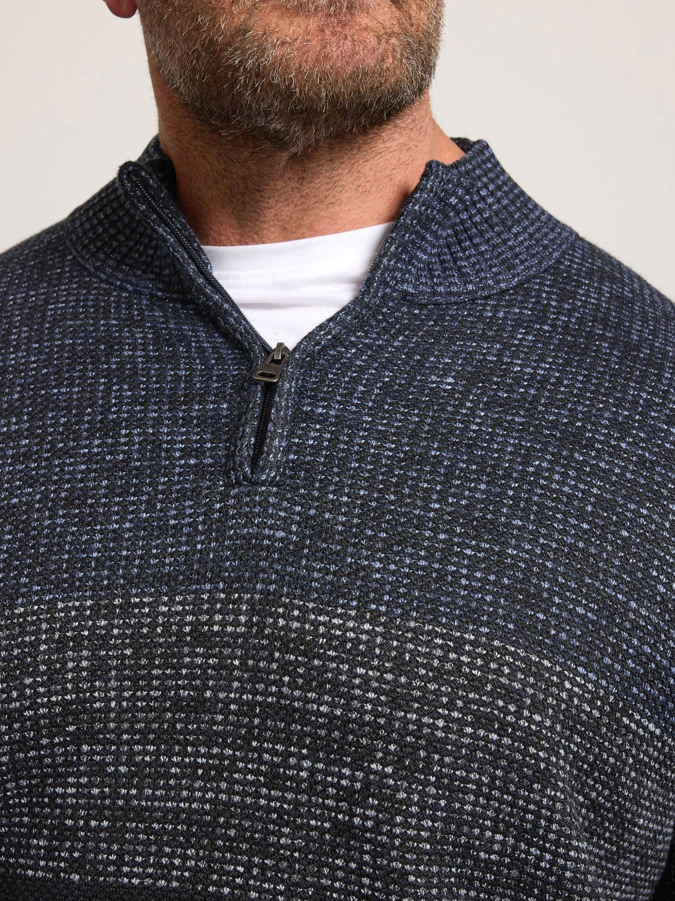 Image 4 of 6 of BadRhino Colour Block Fleece Quarter Zip Sweat - Blue