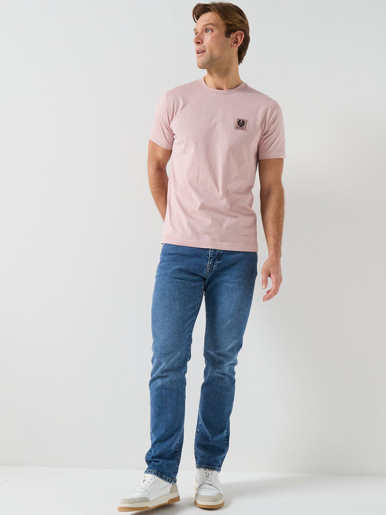  image of belstaff-patch-logo-t-shirt-pink