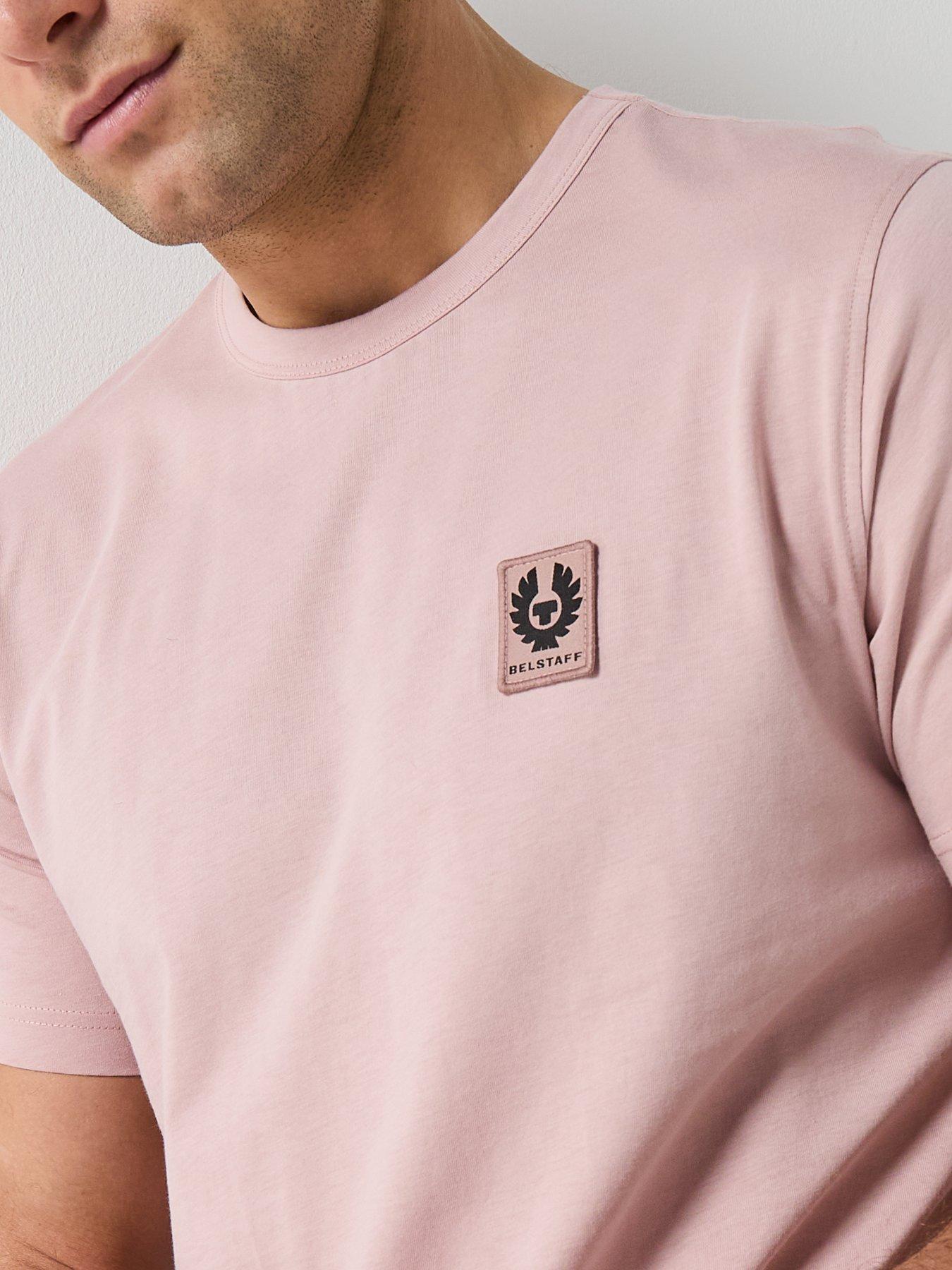  image of belstaff-patch-logo-t-shirt-pink