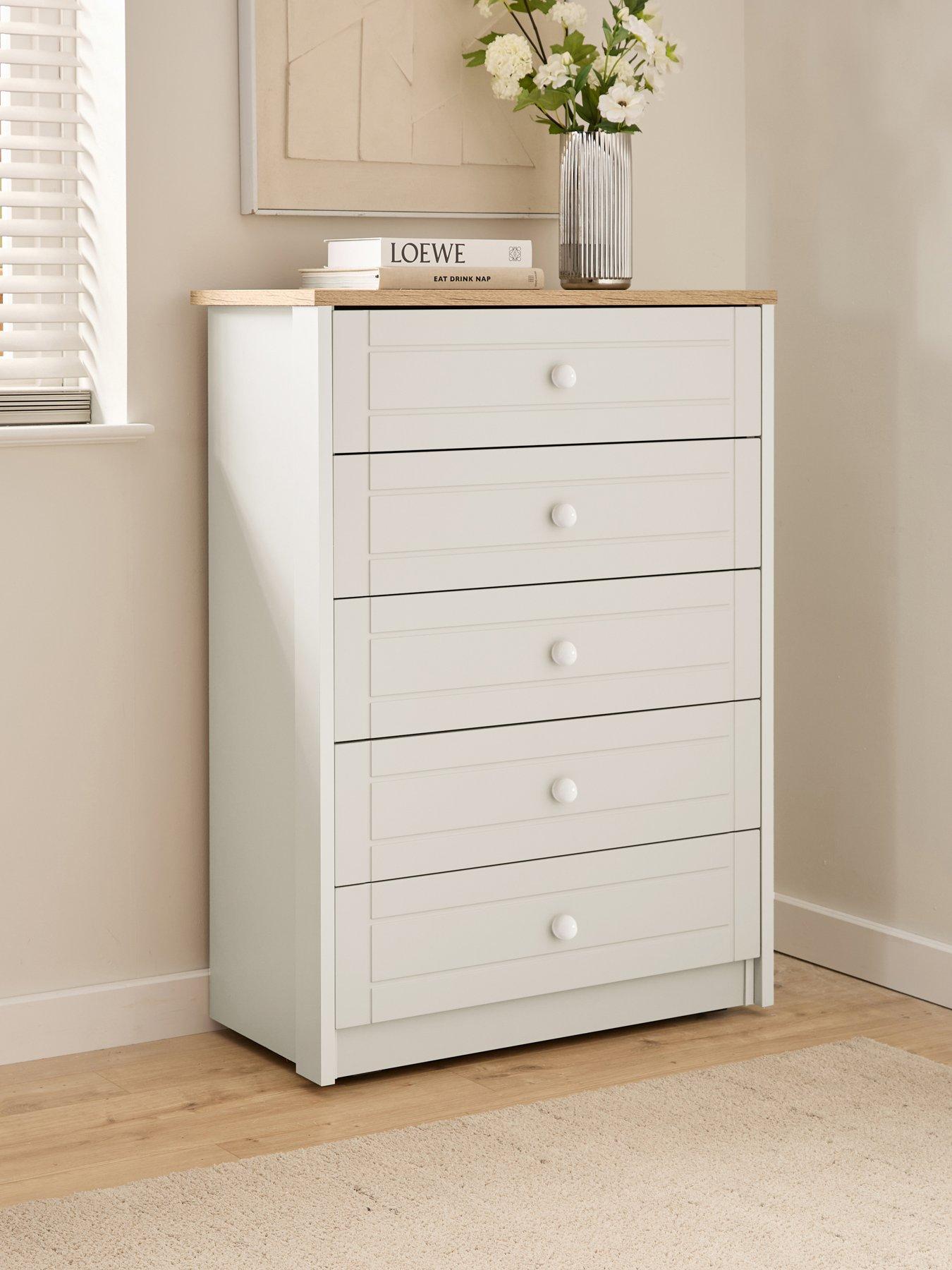 One Call Alderley 5 Drawer Ready Assembled Chest