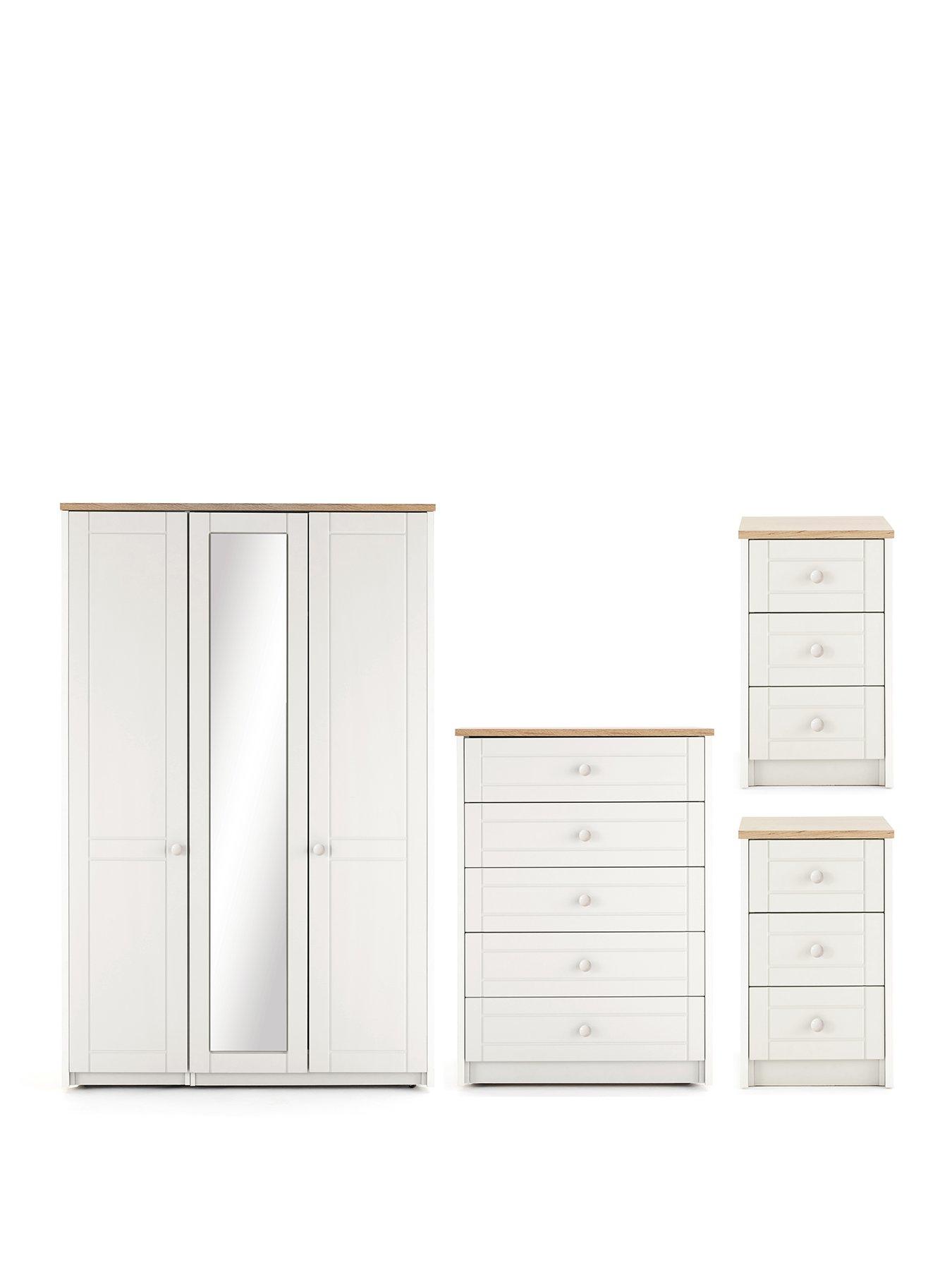 stillFront image of one-call-alderley-ready-assembled-bedroom-package--3-door-wardrobe-5-drawer-chest-amp-2-x-bedside-cabinets