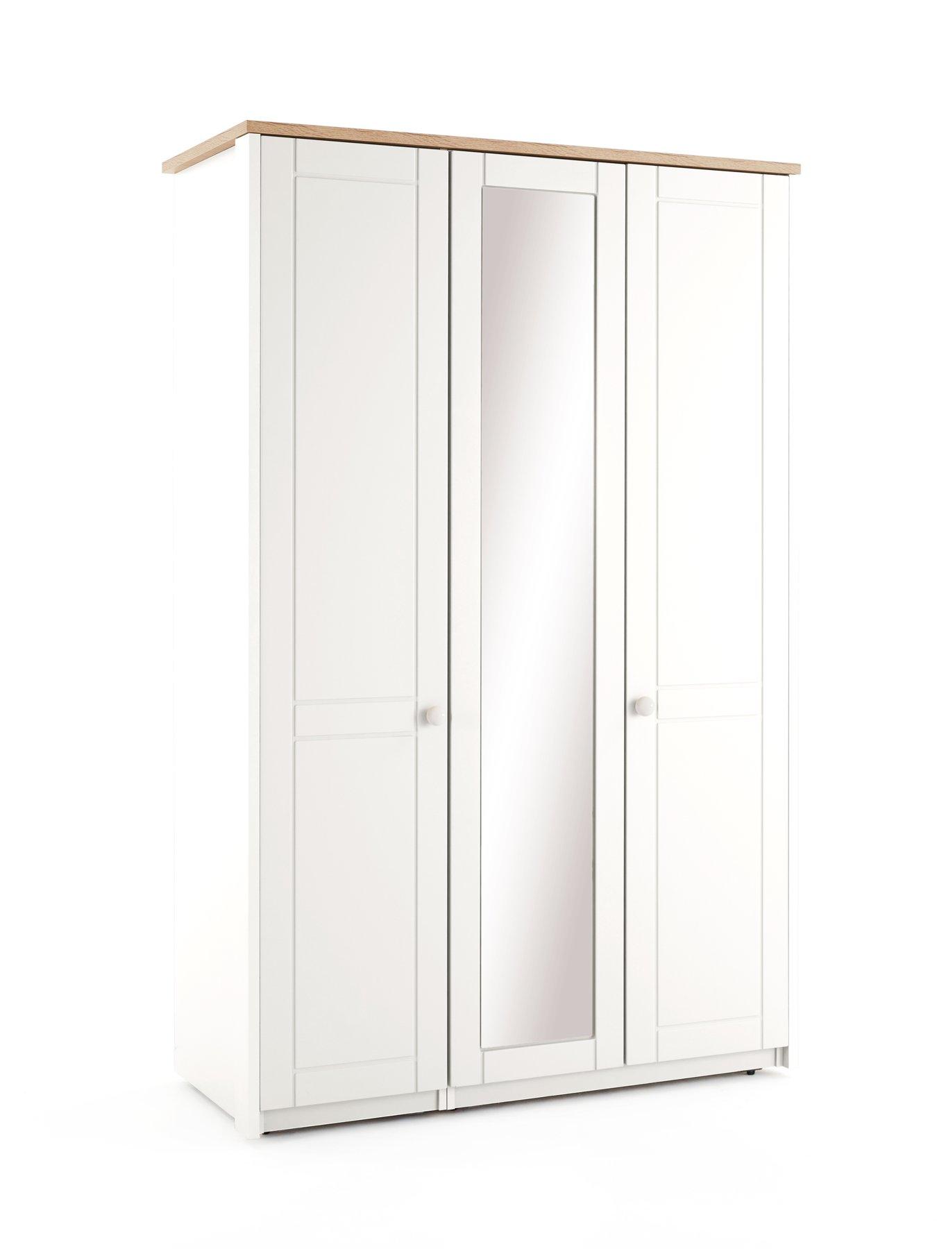  image of one-call-alderley-ready-assembled-bedroom-package--3-door-wardrobe-5-drawer-chest-amp-2-x-bedside-cabinets
