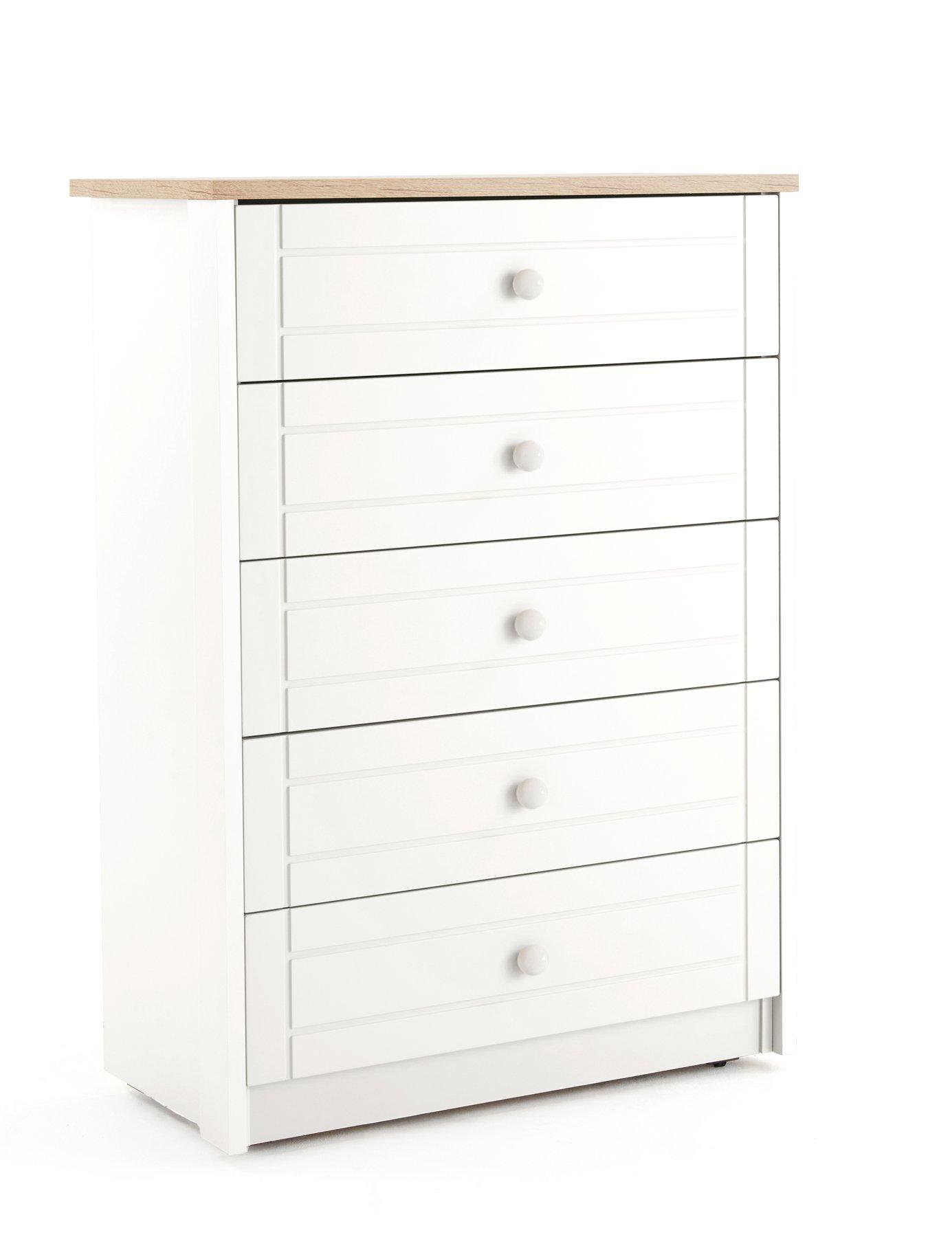  image of one-call-alderley-ready-assembled-bedroom-package--3-door-wardrobe-5-drawer-chest-amp-2-x-bedside-cabinets